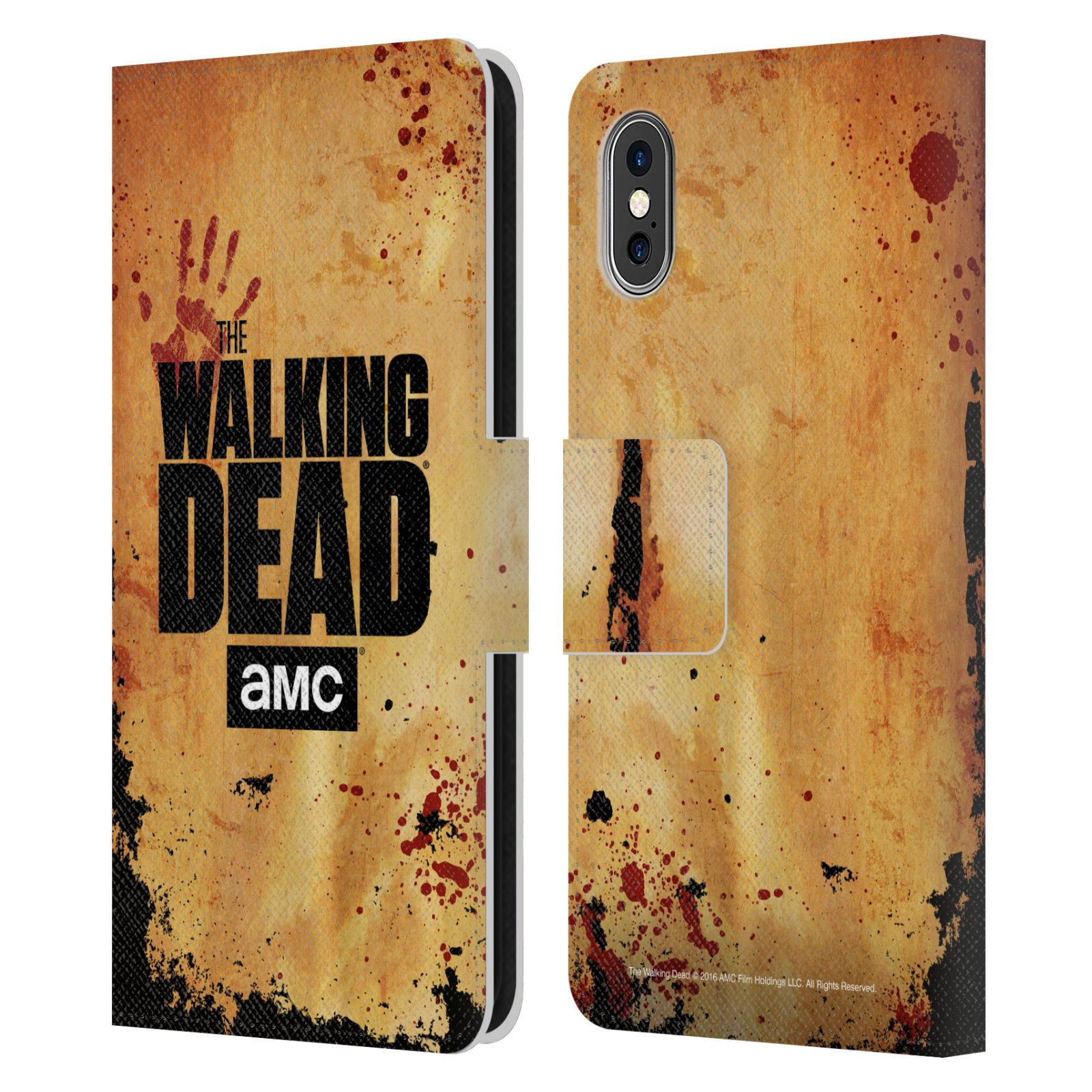 Pouzdro na mobil Apple Iphone X / XS - Head Case - Walking Dead logo krvavá ruka