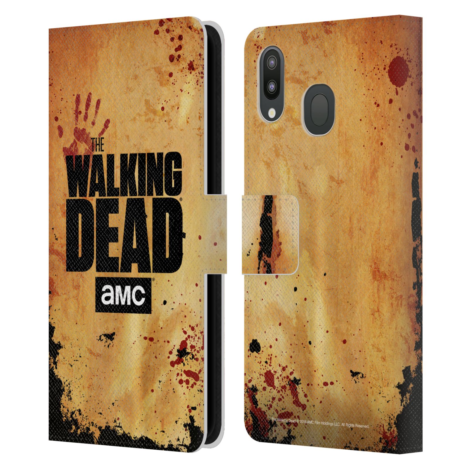 Pouzdro na mobil Samsung Galaxy M20 - Head Case - Walking Dead logo krvavá ruka