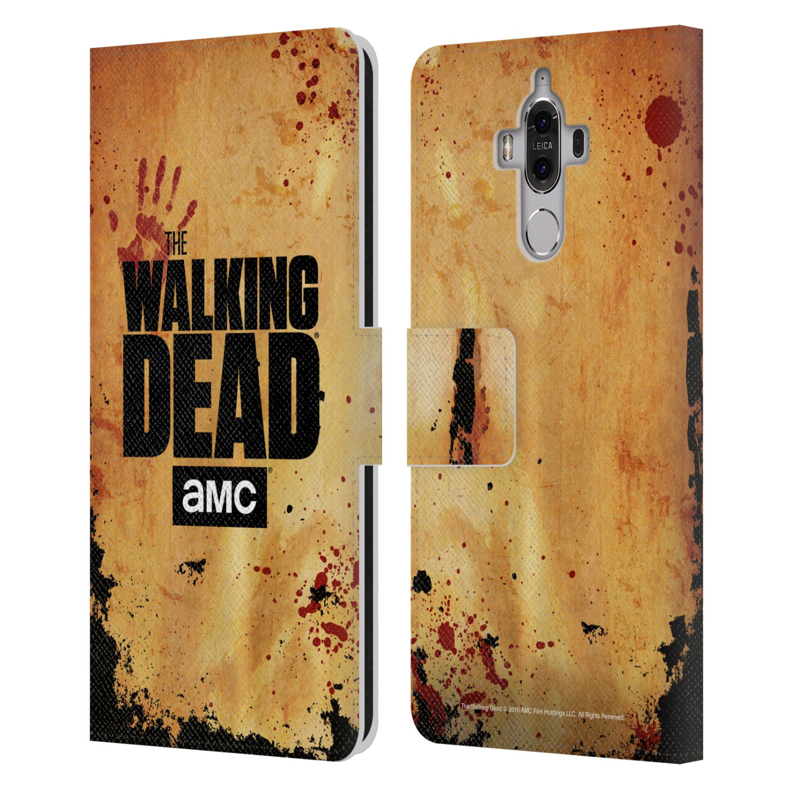 Pouzdro na mobil Huawei Mate 9 - Head Case - Walking Dead logo krvavá ruka