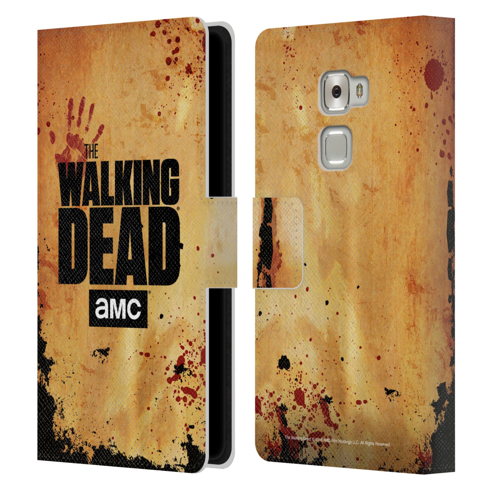 Pouzdro na mobil Huawei Mate S - Head Case - Walking Dead logo krvavá ruka