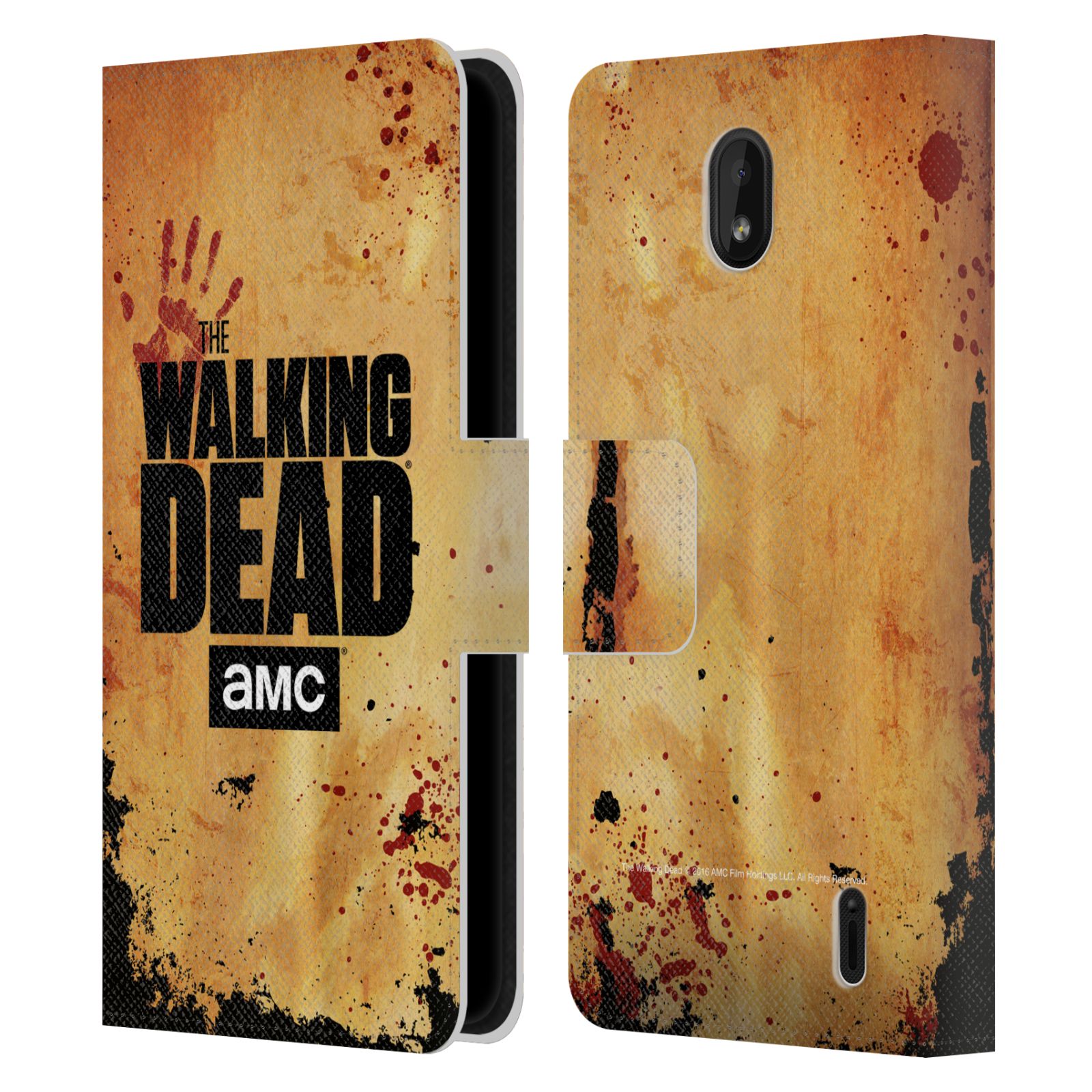 Pouzdro na mobil Nokia 1 PLUS - Head Case - Walking Dead logo krvavá ruka