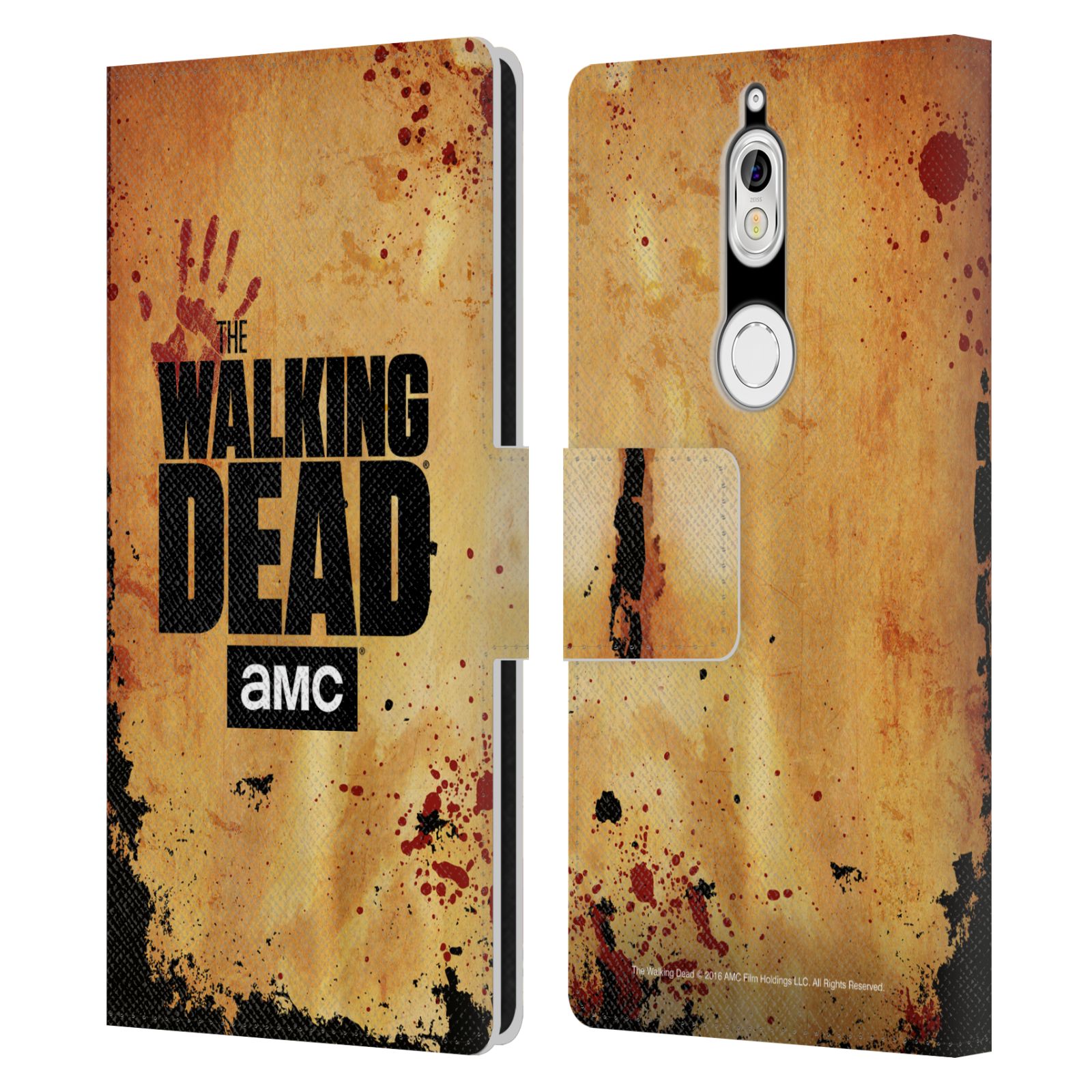 Pouzdro na mobil Nokia 7 - Head Case - Walking Dead logo krvavá ruka