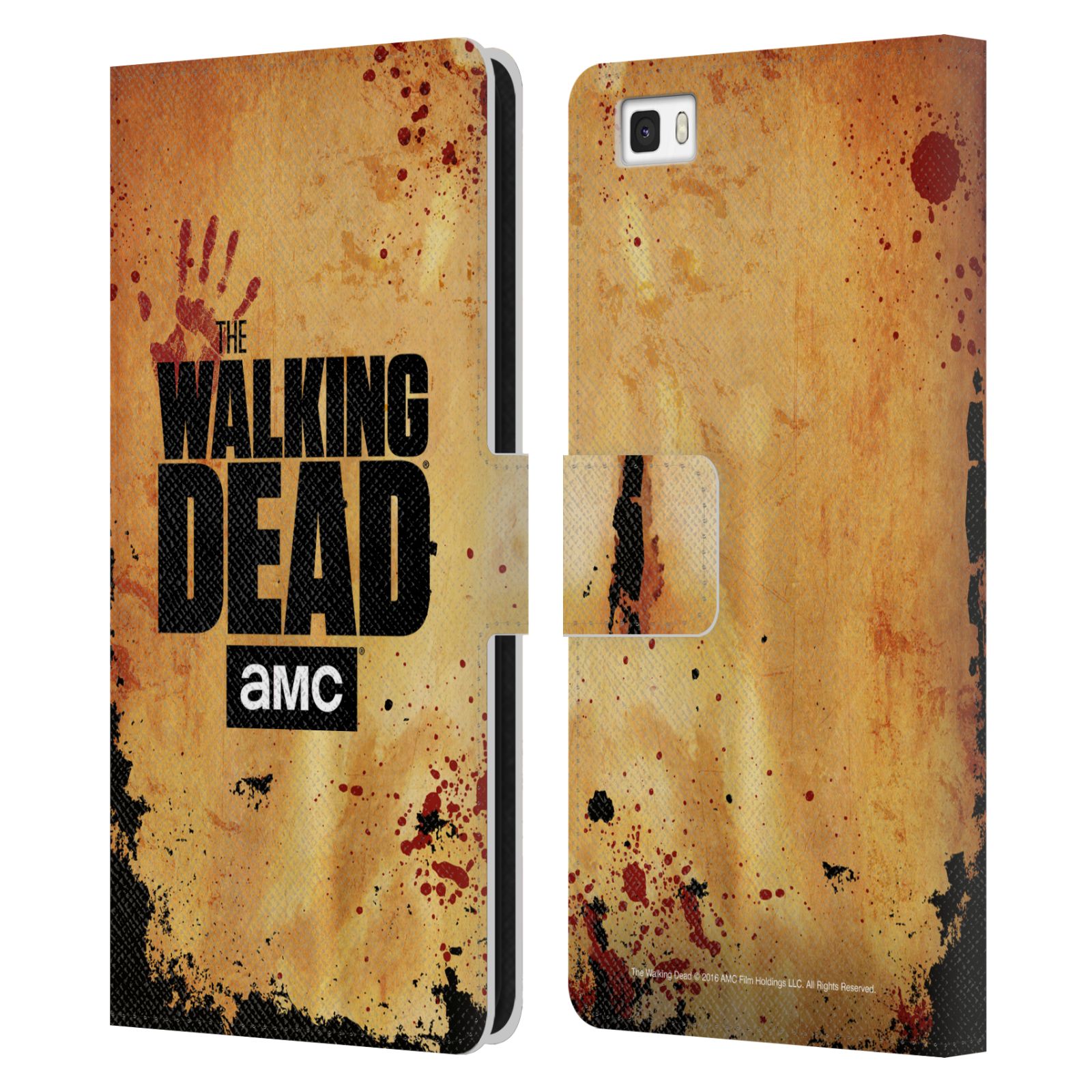 Pouzdro na mobil Huawei P8 Lite - Head Case - Walking Dead logo krvavá ruka