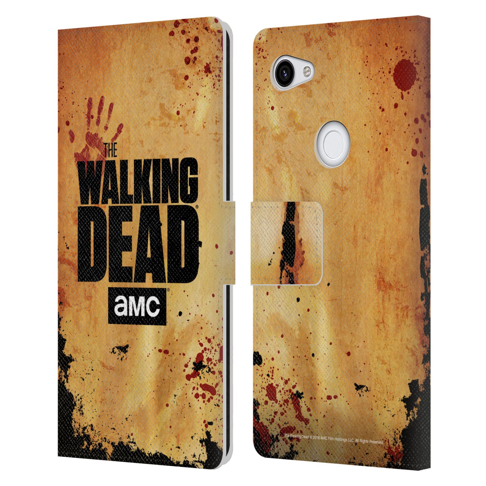 Pouzdro na mobil Google Pixel 3a XL - Head Case - Walking Dead logo krvavá ruka