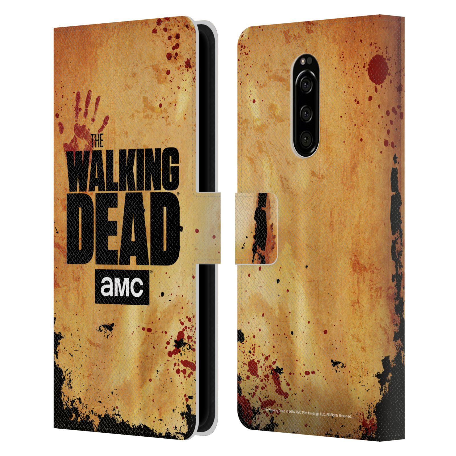 Pouzdro na mobil Sony Xperia 1 - Head Case - Walking Dead logo krvavá ruka