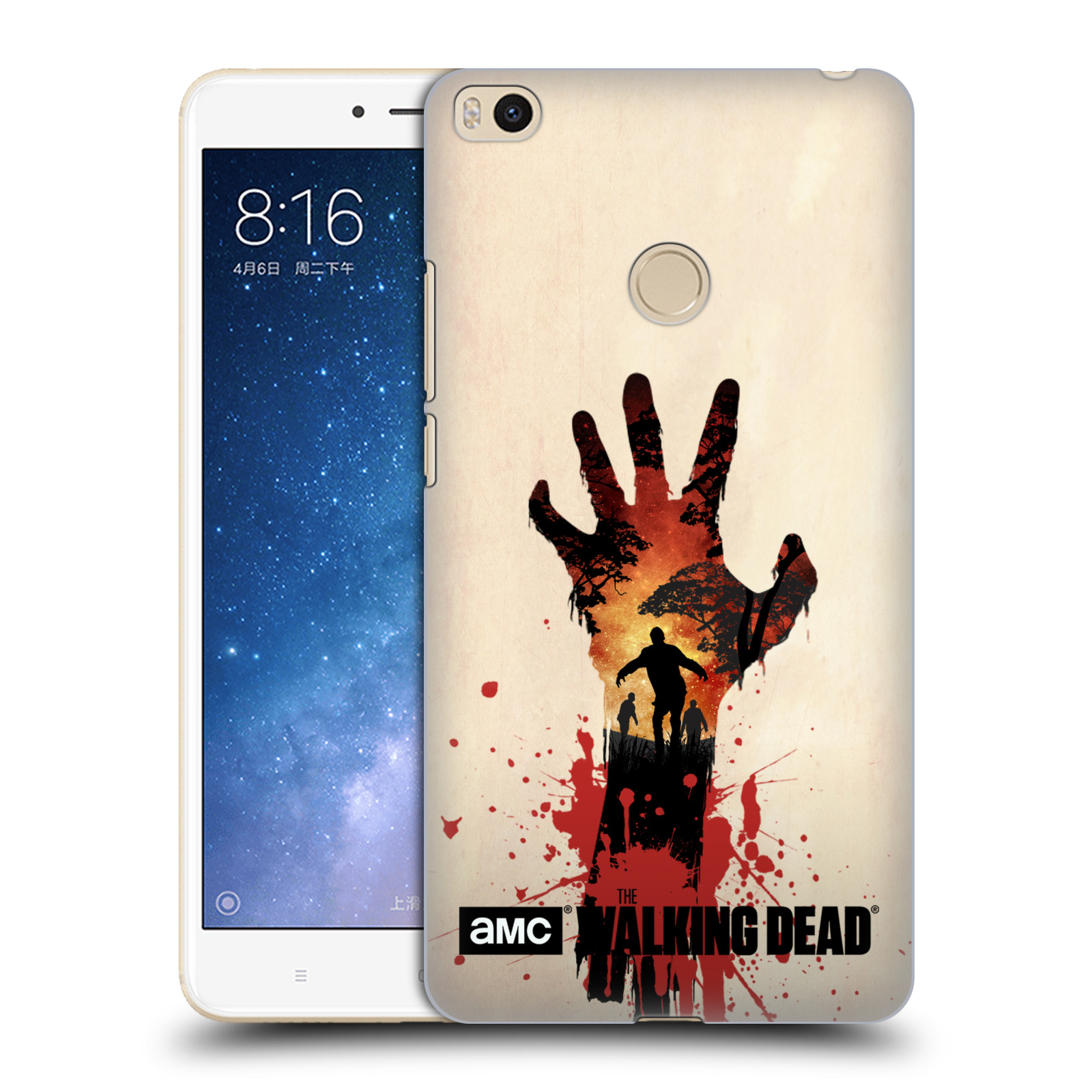 Pouzdro na mobil Xiaomi Mi Max 2 - HEAD CASE - Živí Mrtví silueta ruky