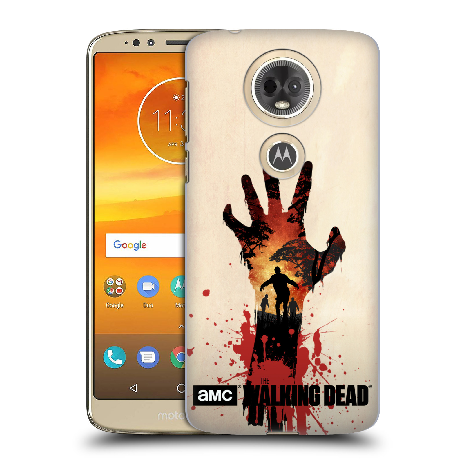 Pouzdro na mobil Motorola Moto E5 PLUS - HEAD CASE - Živí Mrtví silueta ruky