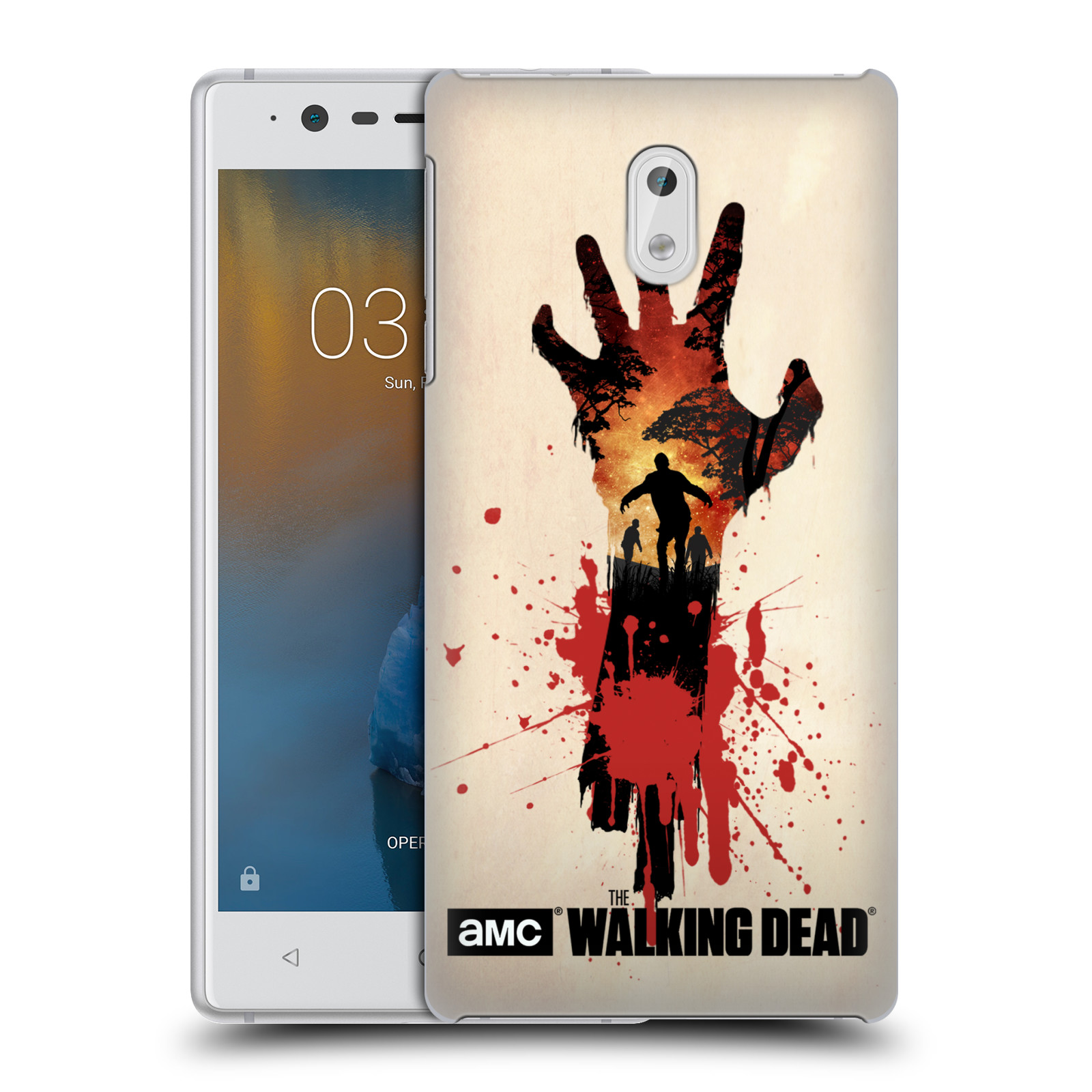 Pouzdro na mobil Nokia 3 - HEAD CASE - Živí Mrtví silueta ruky