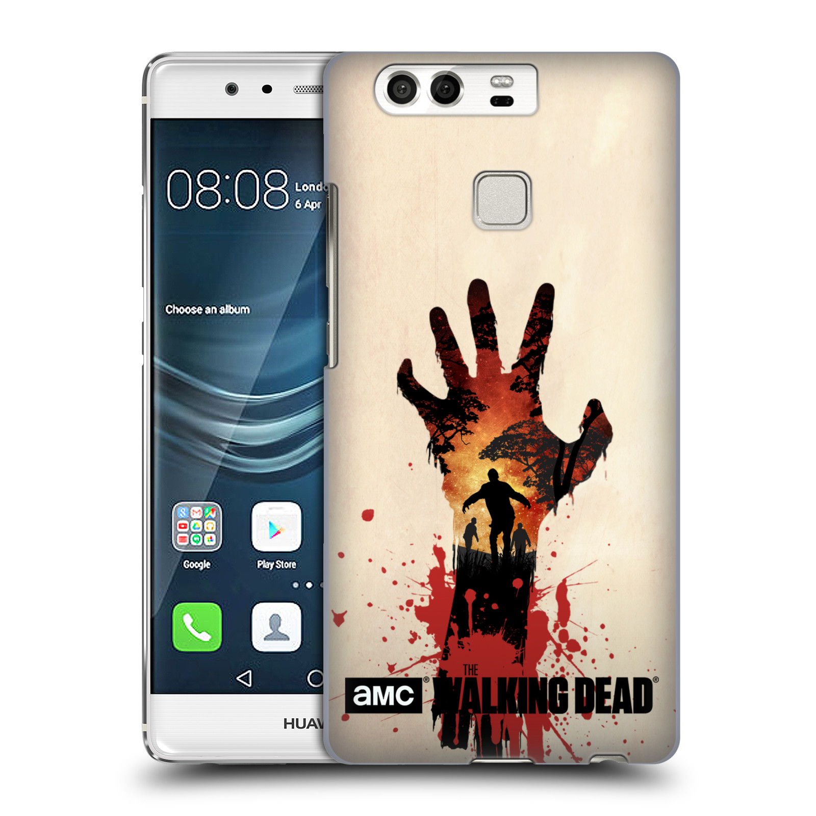 Pouzdro na mobil Huawei P9 / P9 DUAL SIM - HEAD CASE - Živí Mrtví silueta ruky