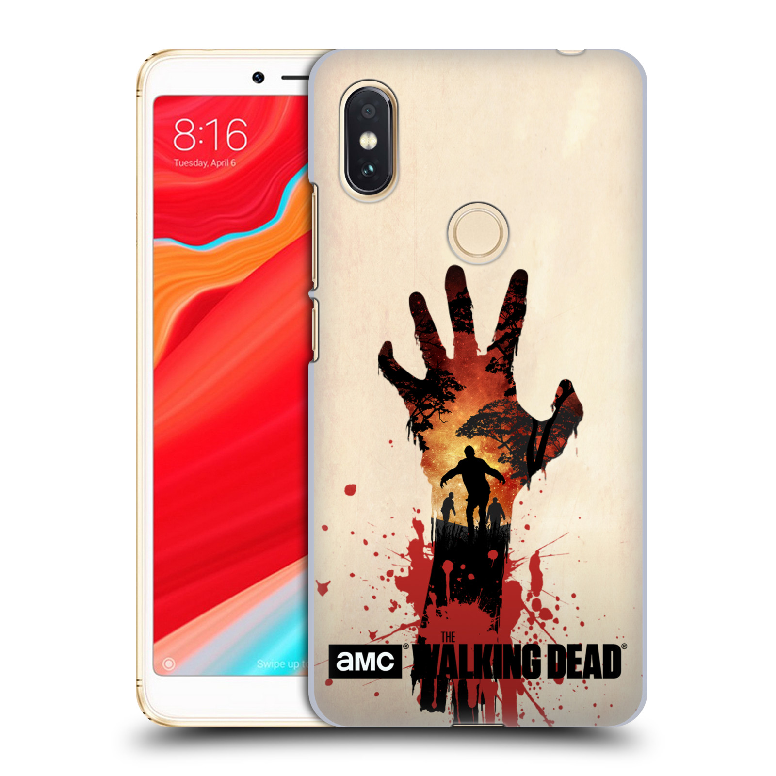 Pouzdro na mobil Xiaomi Redmi S2 - HEAD CASE - Živí Mrtví silueta ruky