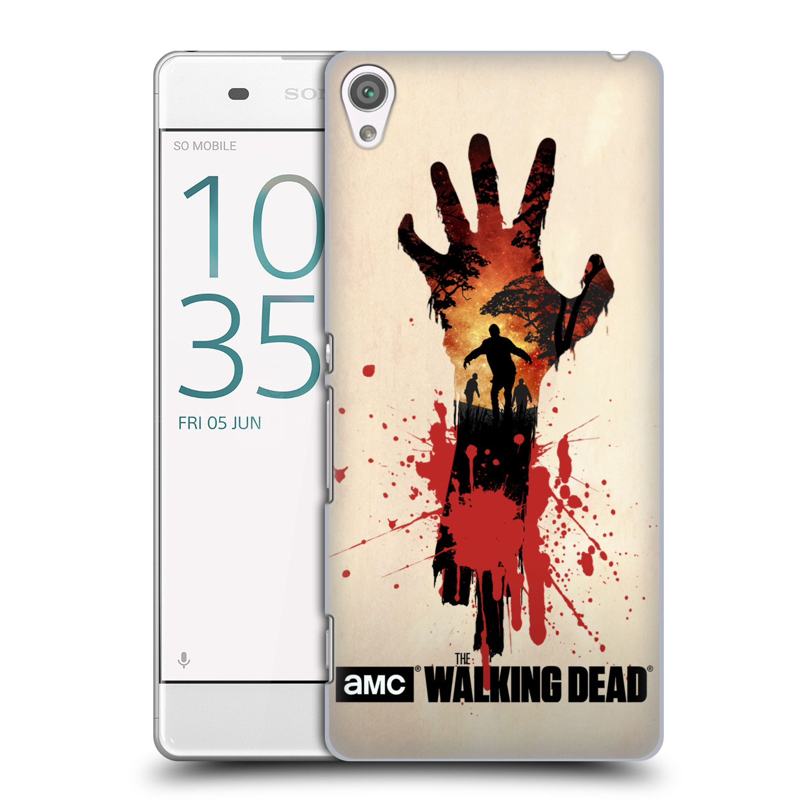 Pouzdro na mobil Sony Xperia XA - HEAD CASE - Živí Mrtví silueta ruky