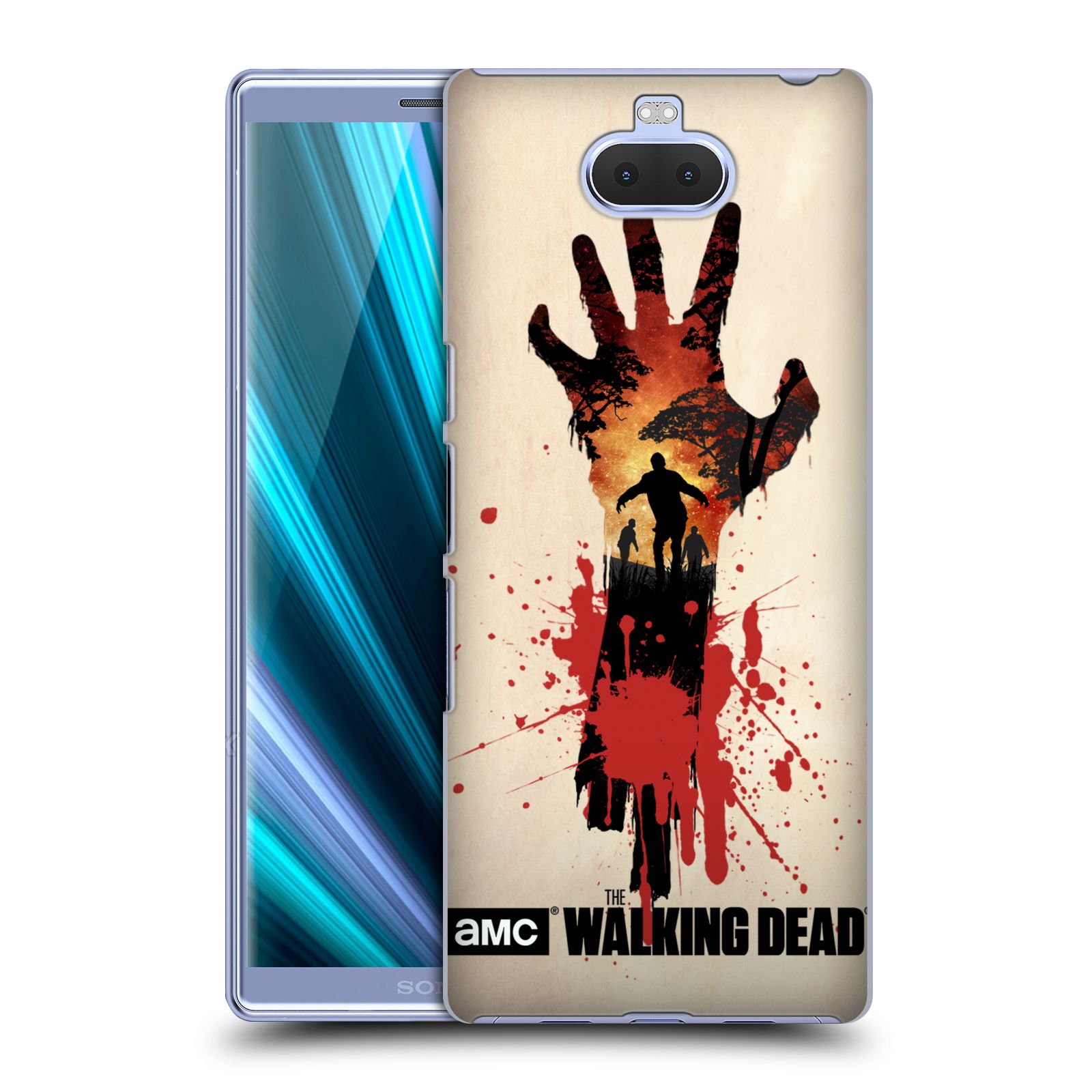 Pouzdro na mobil Sony Xperia 10 - HEAD CASE - Živí Mrtví silueta ruky