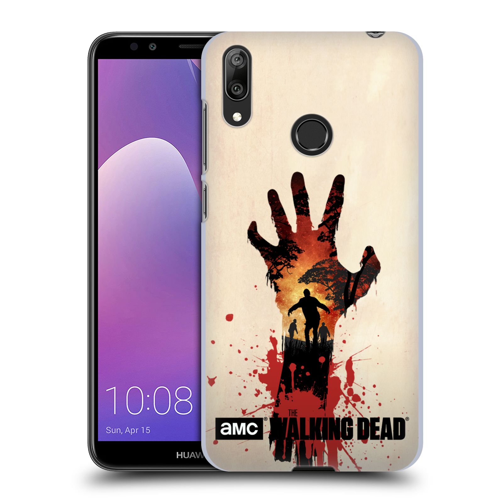 Pouzdro na mobil Huawei Y7 2019 - HEAD CASE - Živí Mrtví silueta ruky