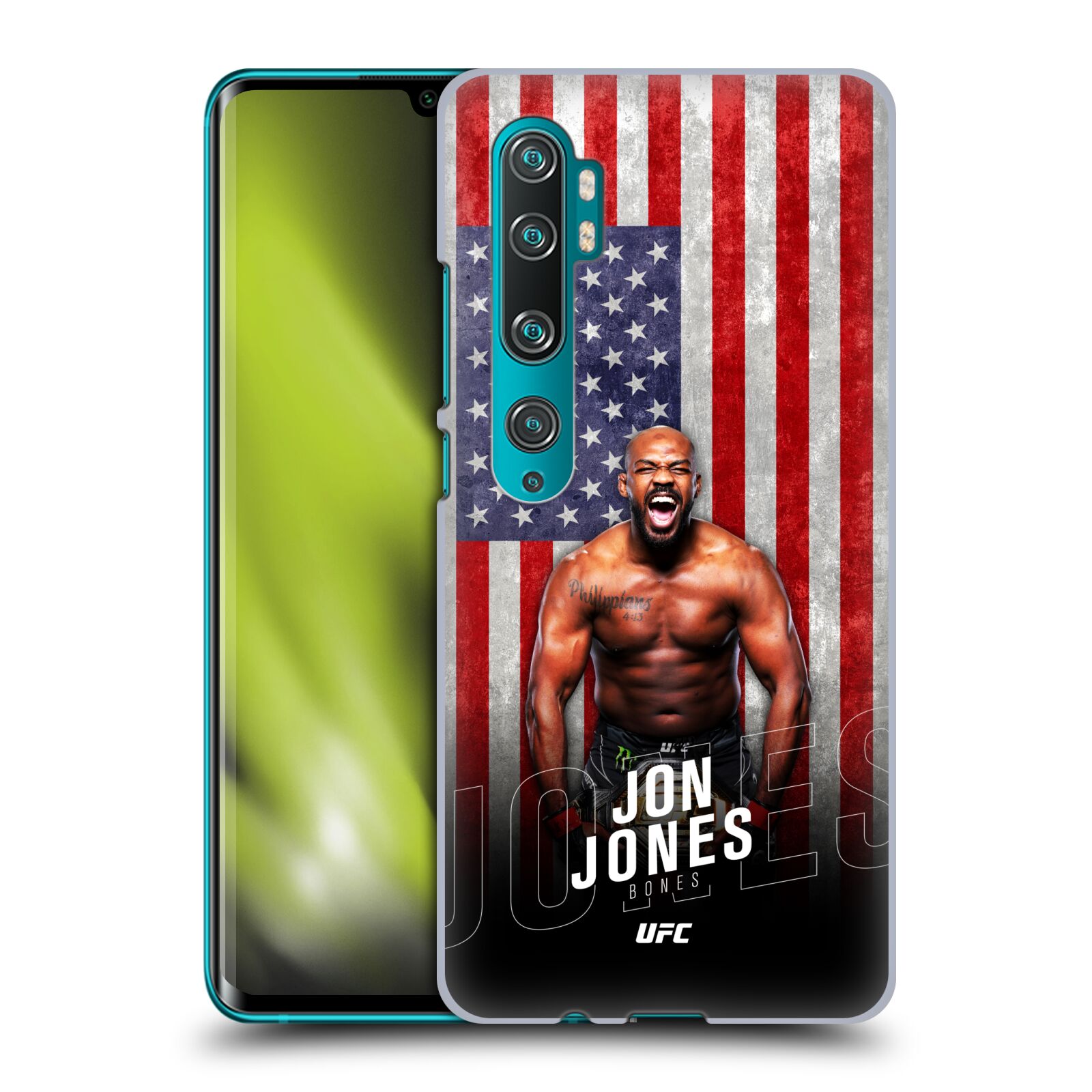 Obal na mobil Xiaomi Mi Note 10 / Mi Note 10 Pro - HEAD CASE - Jon Jones - UFC USA Vlajka