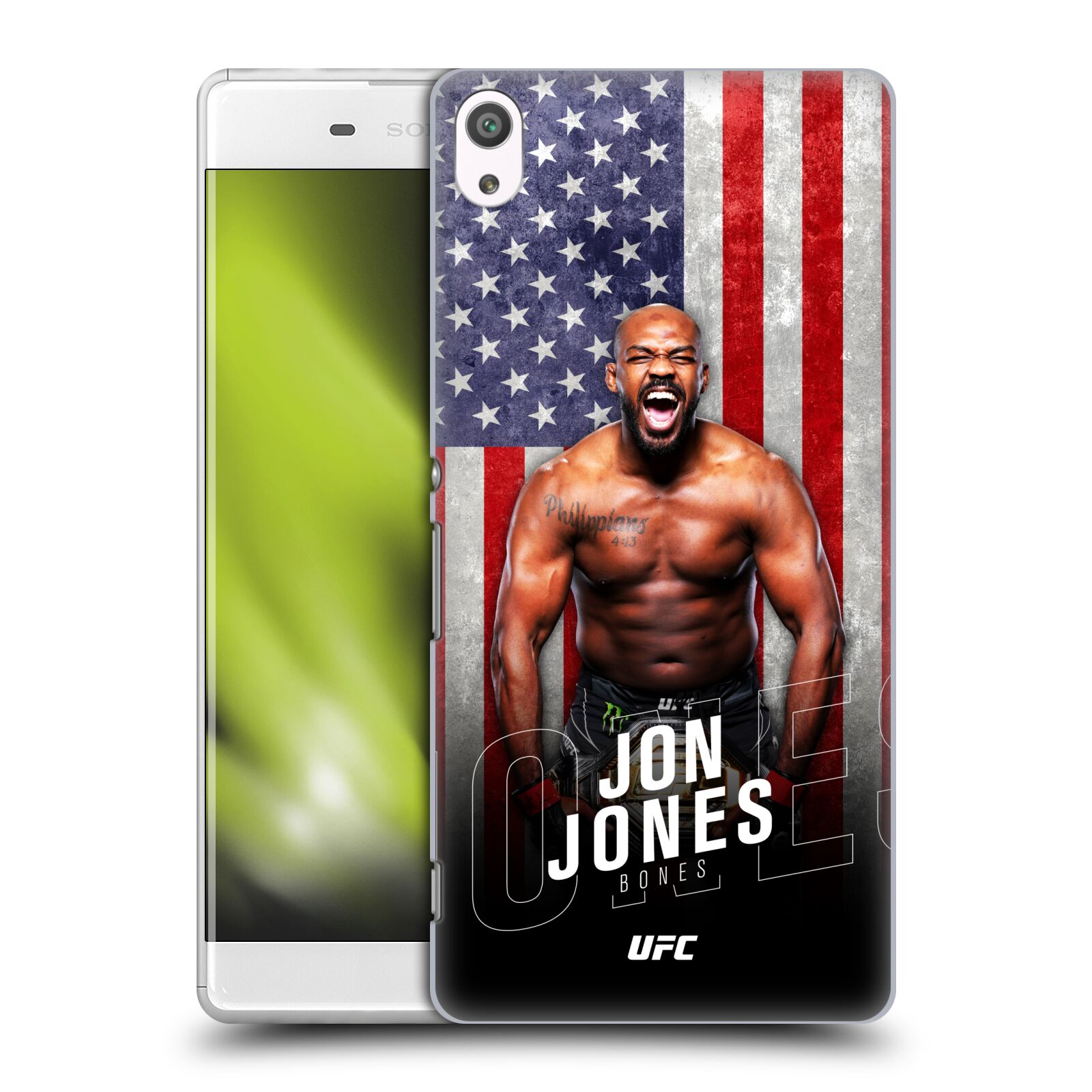 Obal na mobil Sony Xperia XA ULTRA - HEAD CASE - Jon Jones - UFC USA Vlajka