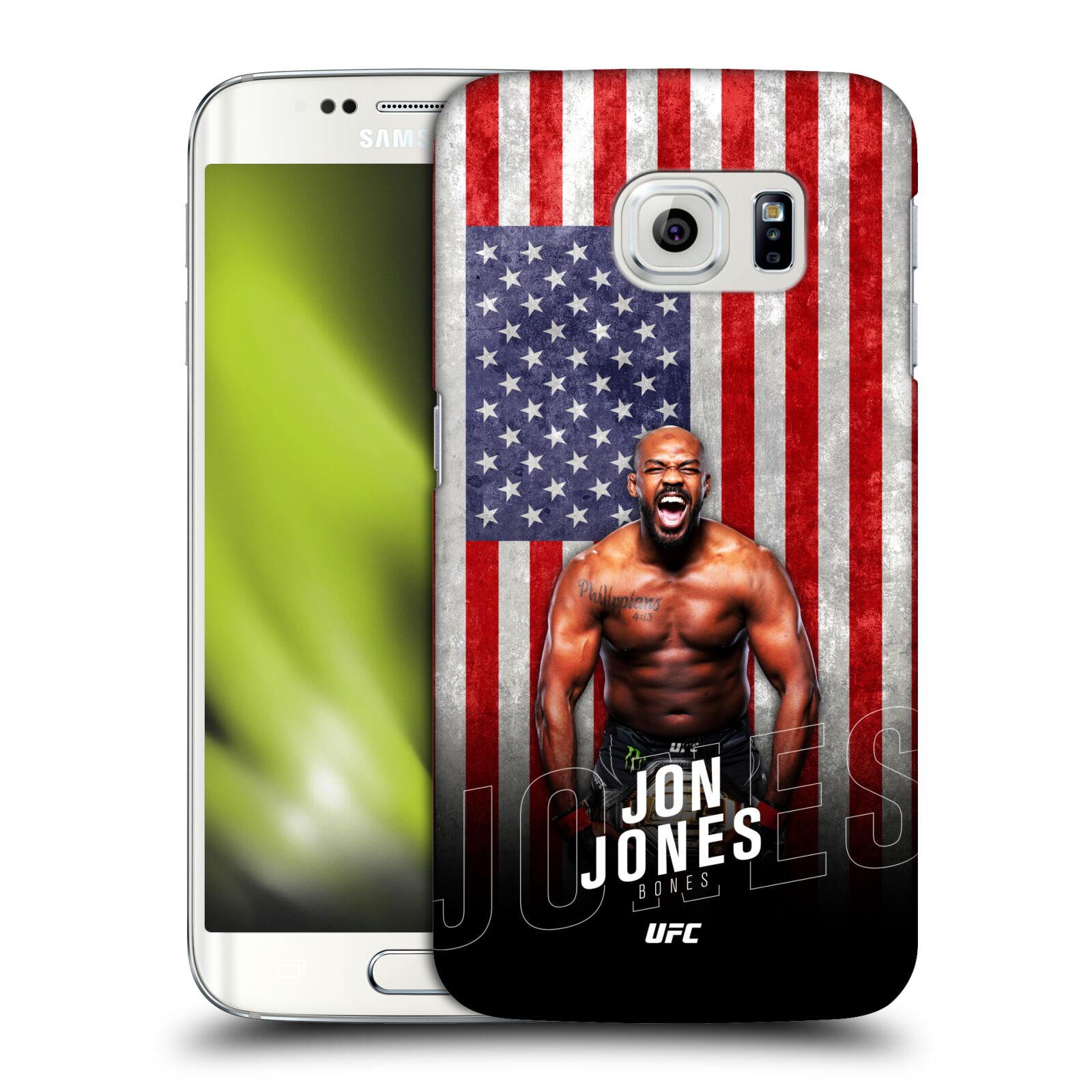 Obal na mobil Samsung Galaxy S6 EDGE - HEAD CASE - Jon Jones - UFC USA Vlajka