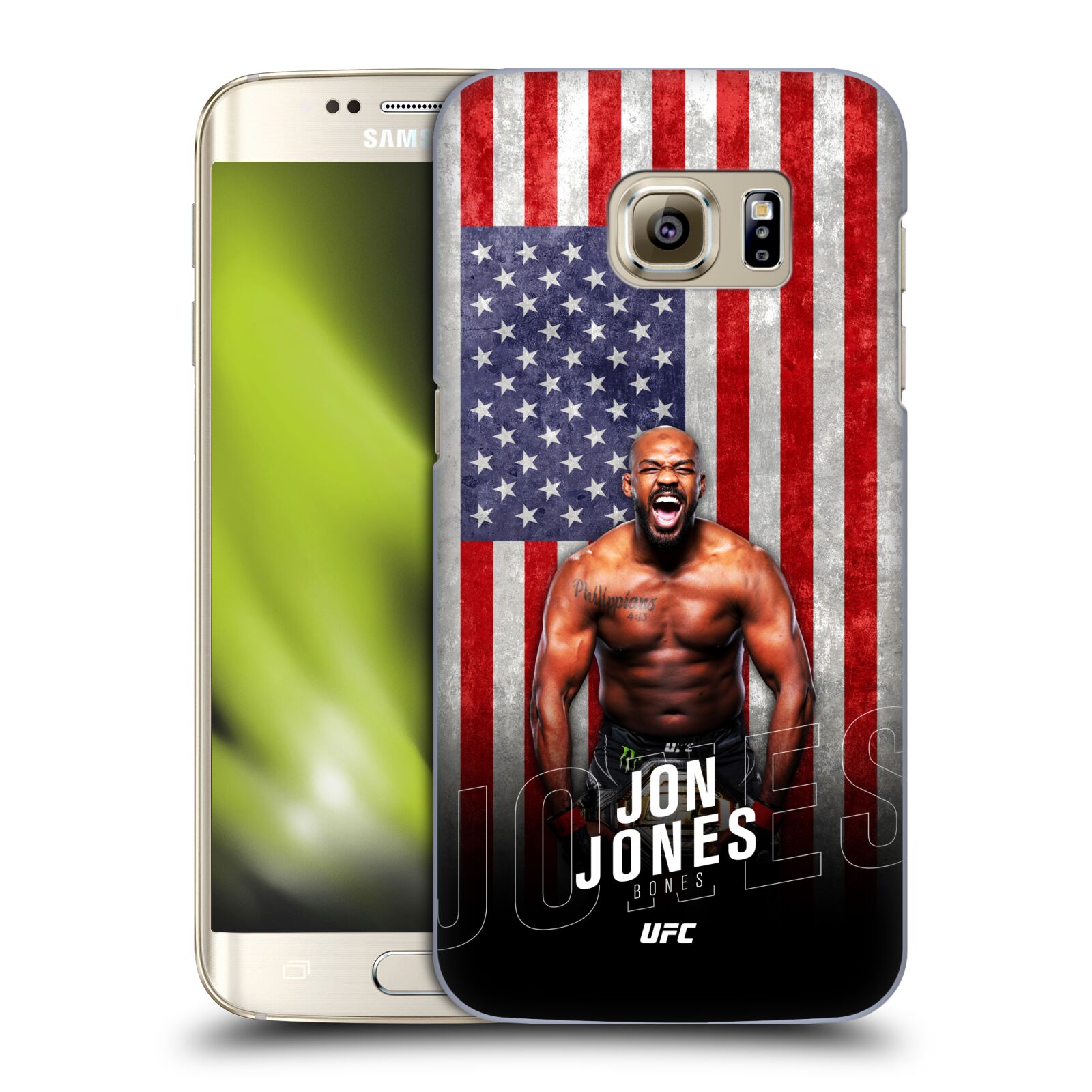 Obal na mobil Samsung Galaxy S7 EDGE - HEAD CASE - Jon Jones - UFC USA Vlajka