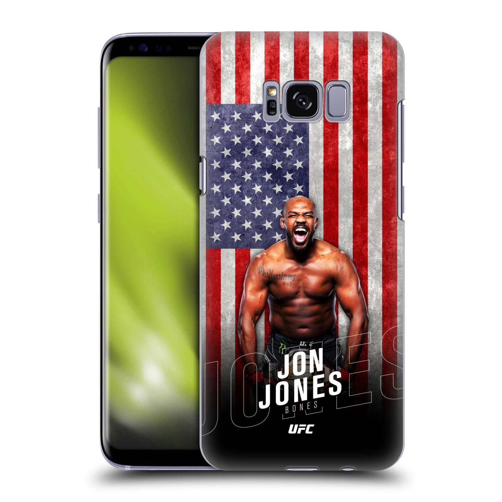 Obal na mobil Samsung Galaxy S8 - HEAD CASE - Jon Jones - UFC USA Vlajka