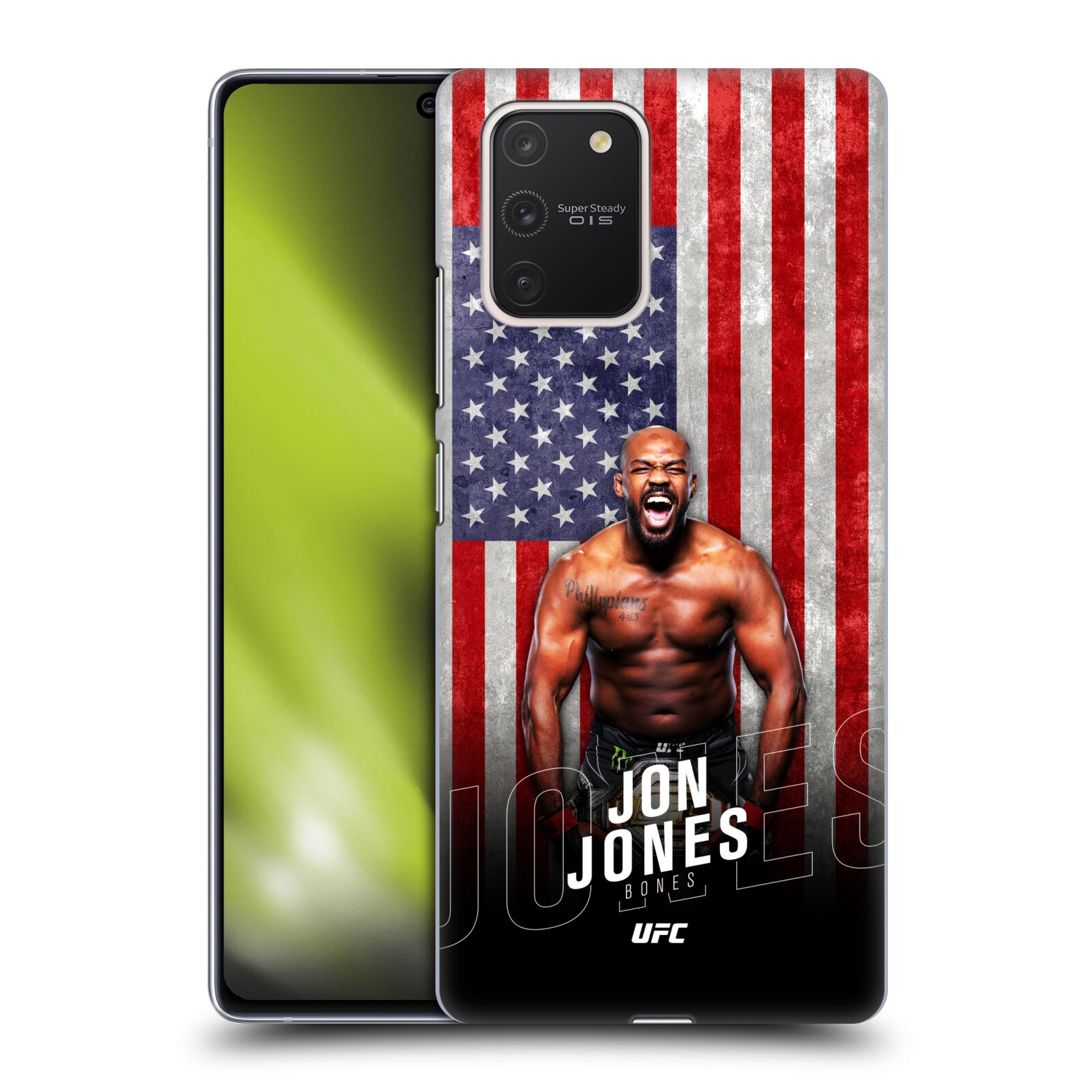Obal na mobil Samsung Galaxy S10 LITE - HEAD CASE - Jon Jones - UFC USA Vlajka