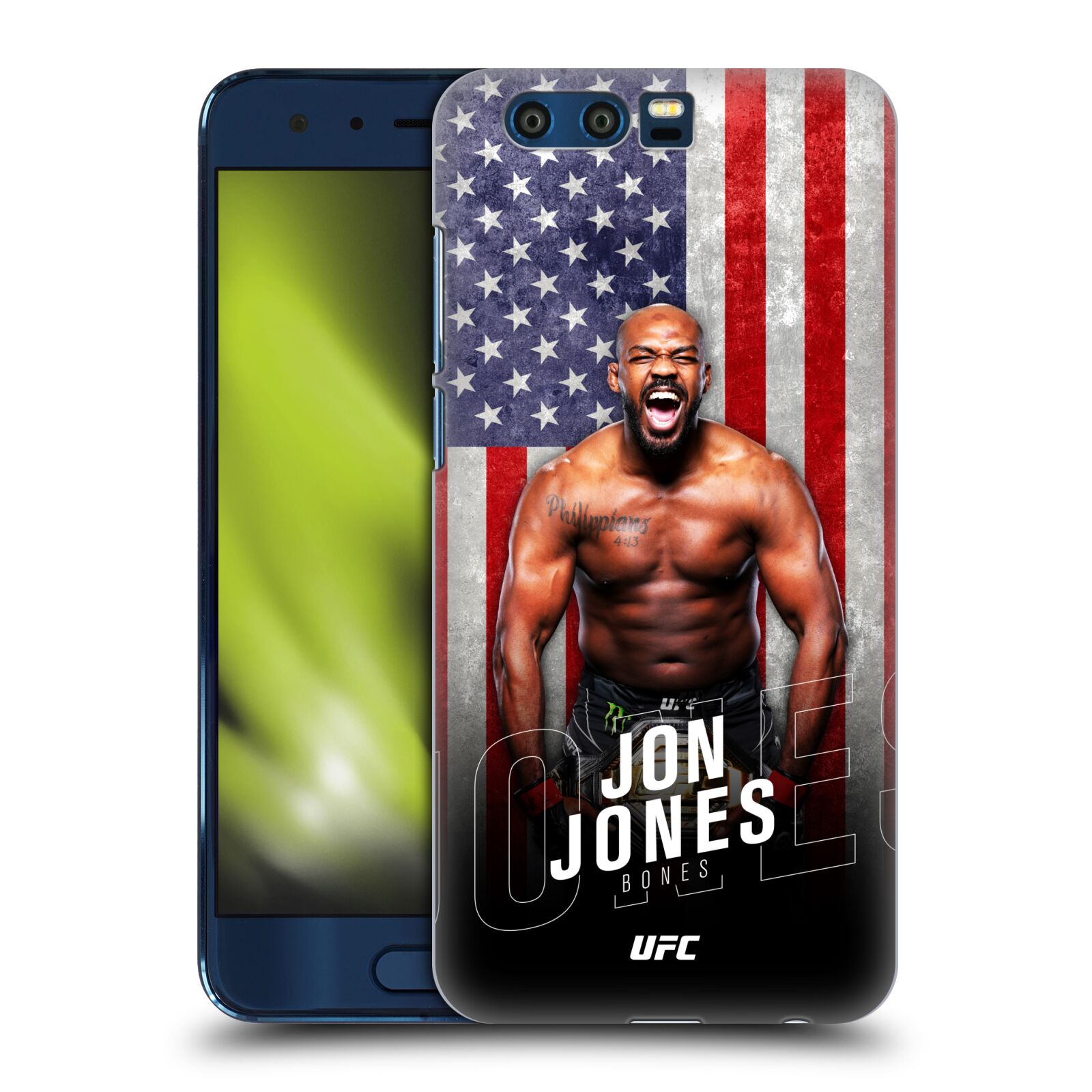 Obal na mobil HONOR 9 - HEAD CASE - Jon Jones - UFC USA Vlajka