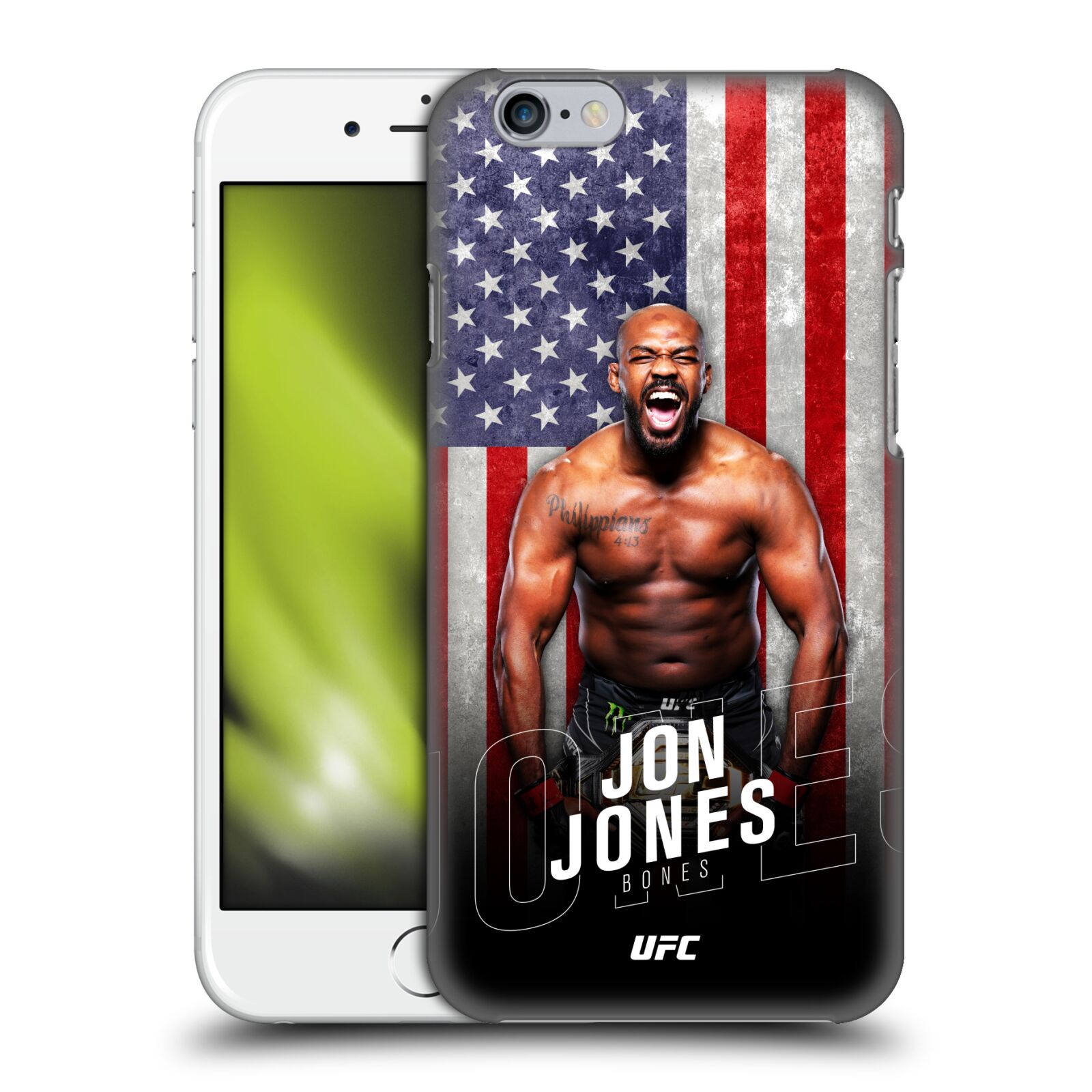Obal na mobil Apple Iphone 6/6S - HEAD CASE - Jon Jones - UFC USA Vlajka