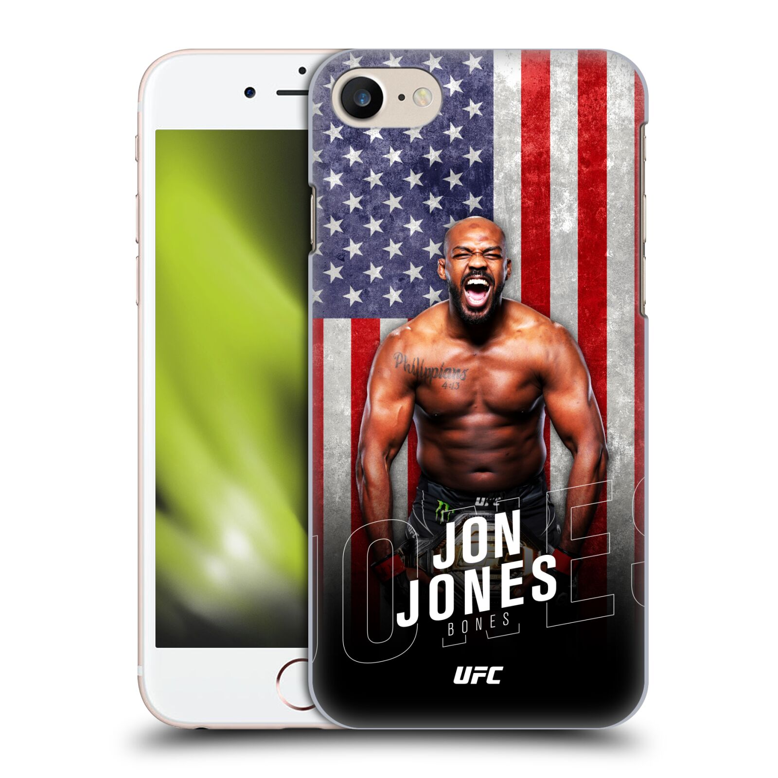 Obal na mobil Apple Iphone 7/8 - HEAD CASE - Jon Jones - UFC USA Vlajka