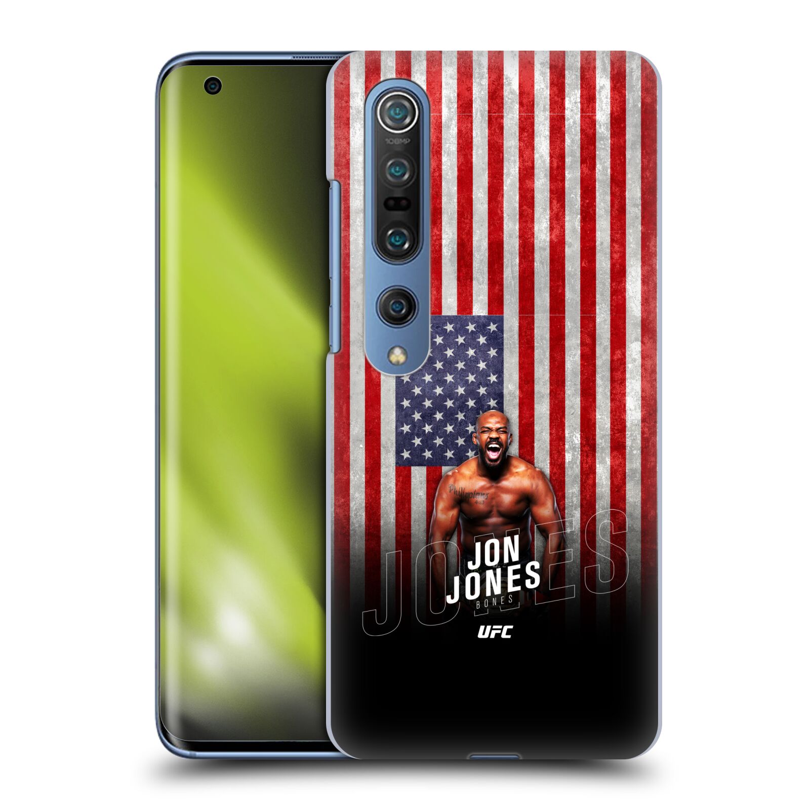 Obal na mobil Xiaomi  Mi 10 5G / Mi 10 5G PRO - HEAD CASE - Jon Jones - UFC USA Vlajka