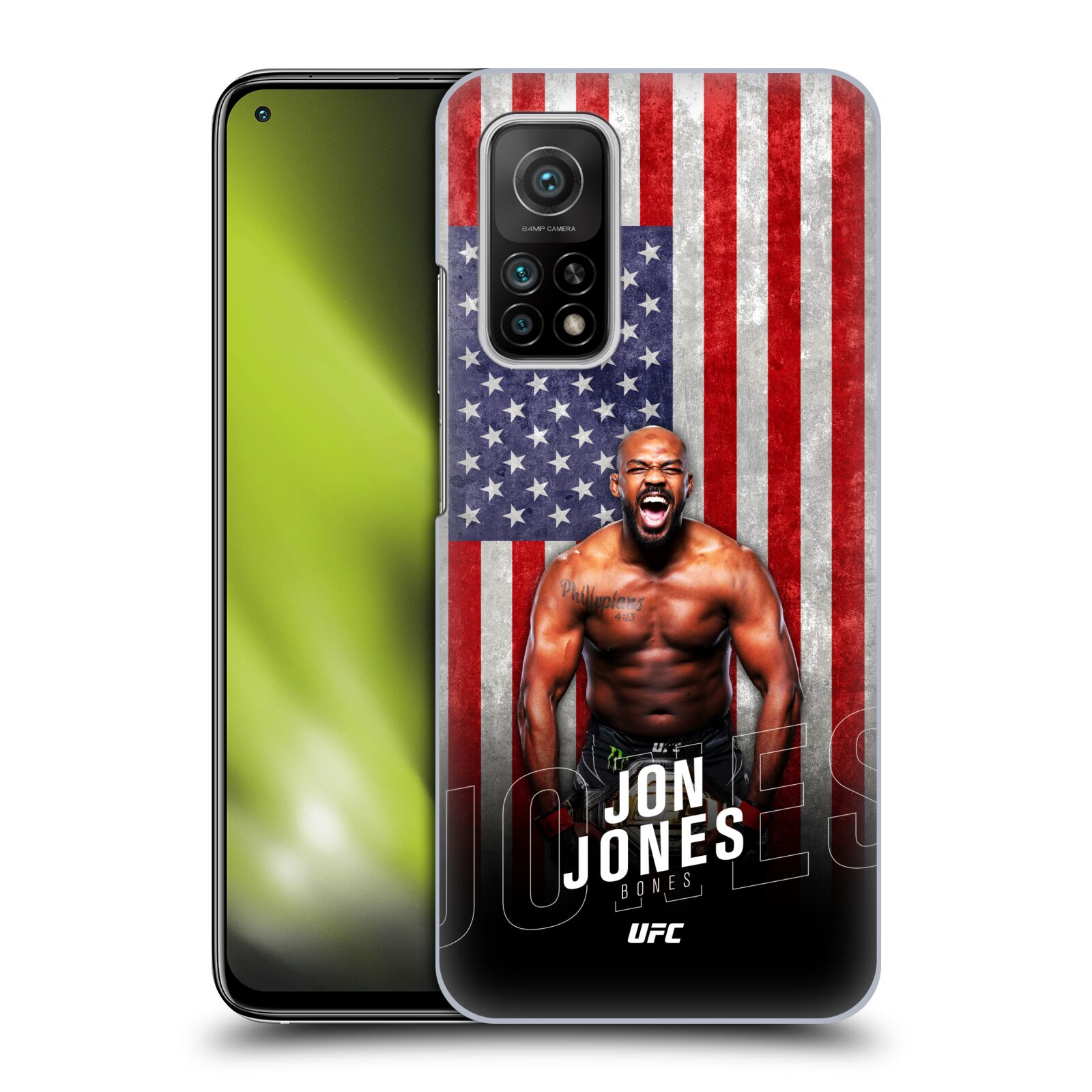 Obal na mobil Xiaomi  Mi 10T / Mi 10T PRO - HEAD CASE - Jon Jones - UFC USA Vlajka