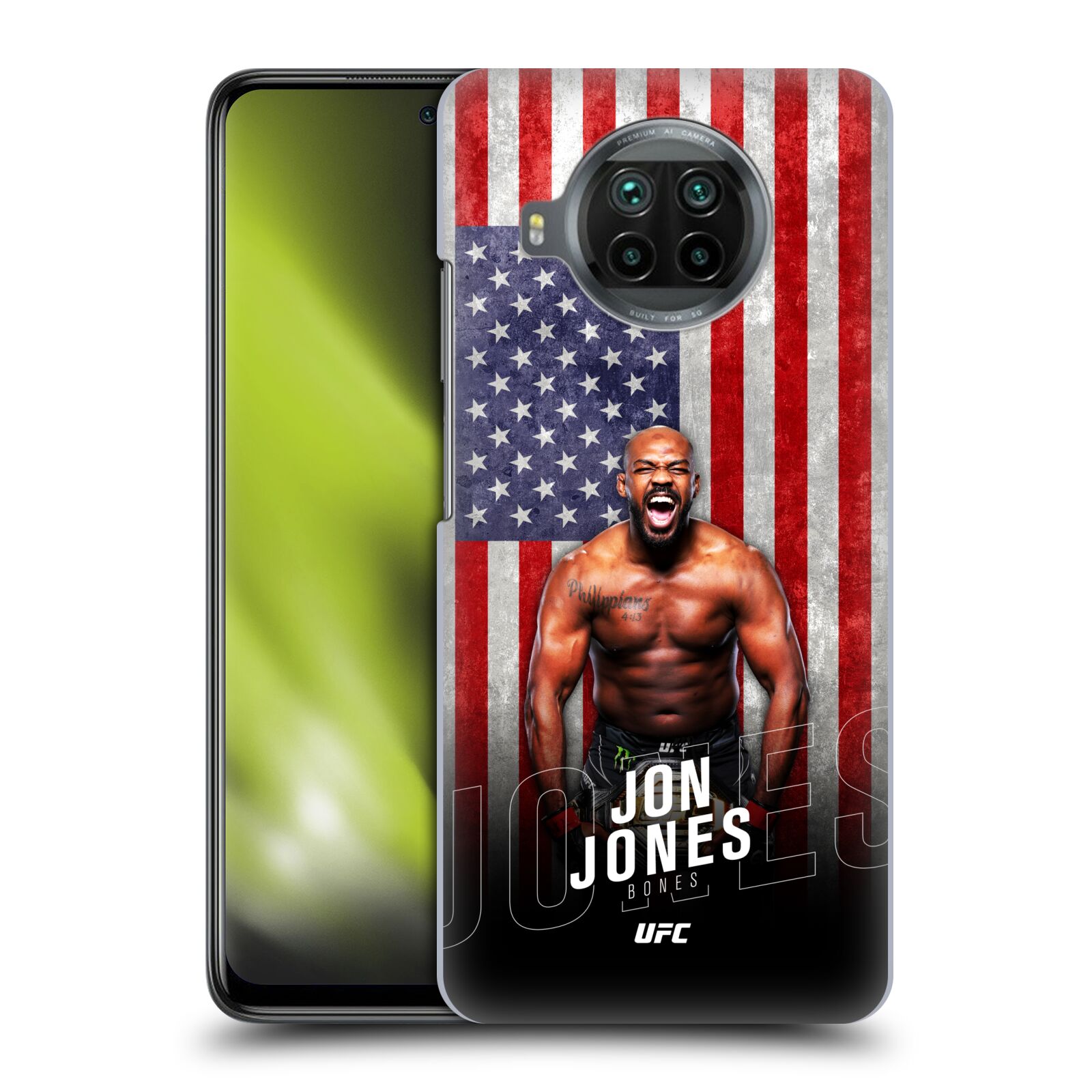 Obal na mobil Xiaomi  Mi 10T LITE 5G - HEAD CASE - Jon Jones - UFC USA Vlajka