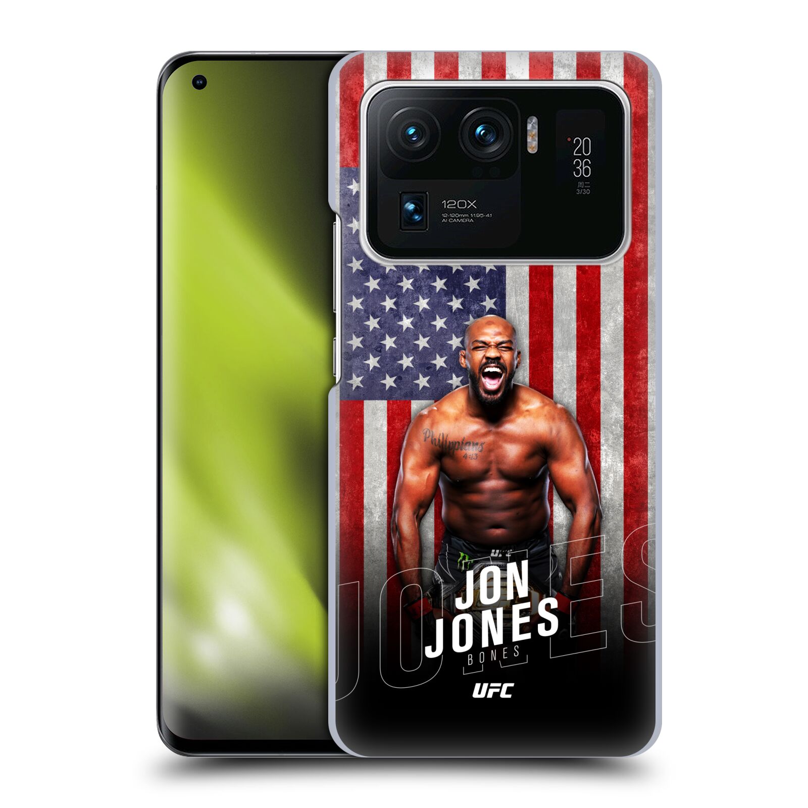 Obal na mobil Xiaomi  Mi 11 ULTRA - HEAD CASE - Jon Jones - UFC USA Vlajka