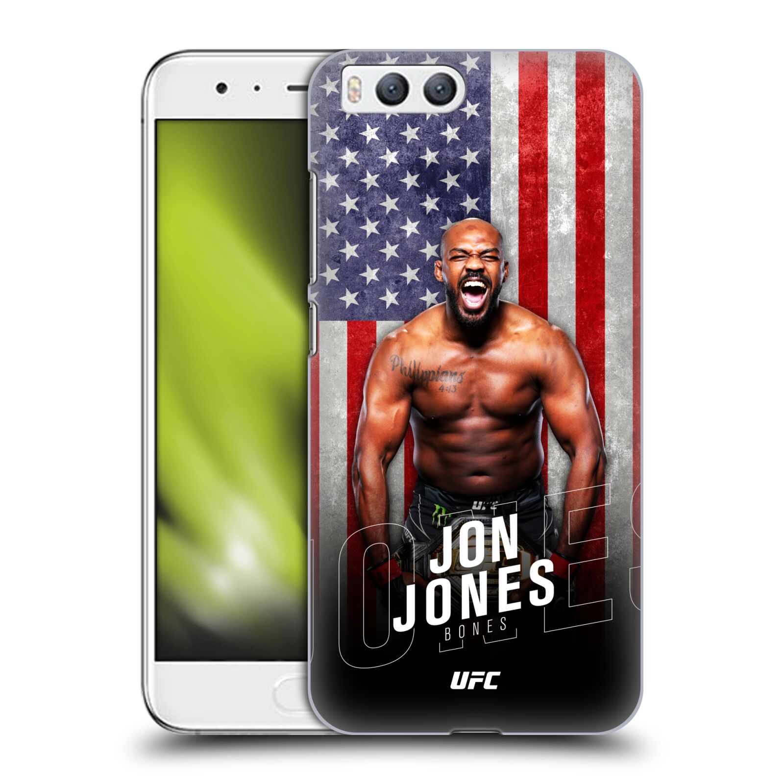 Obal na mobil Xiaomi MI6 - HEAD CASE - Jon Jones - UFC USA Vlajka