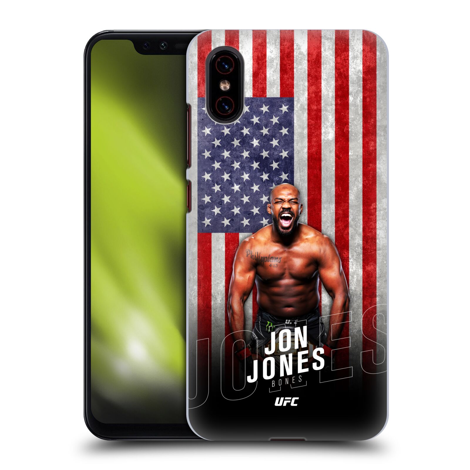 Obal na mobil Xiaomi  Mi 8 PRO - HEAD CASE - Jon Jones - UFC USA Vlajka