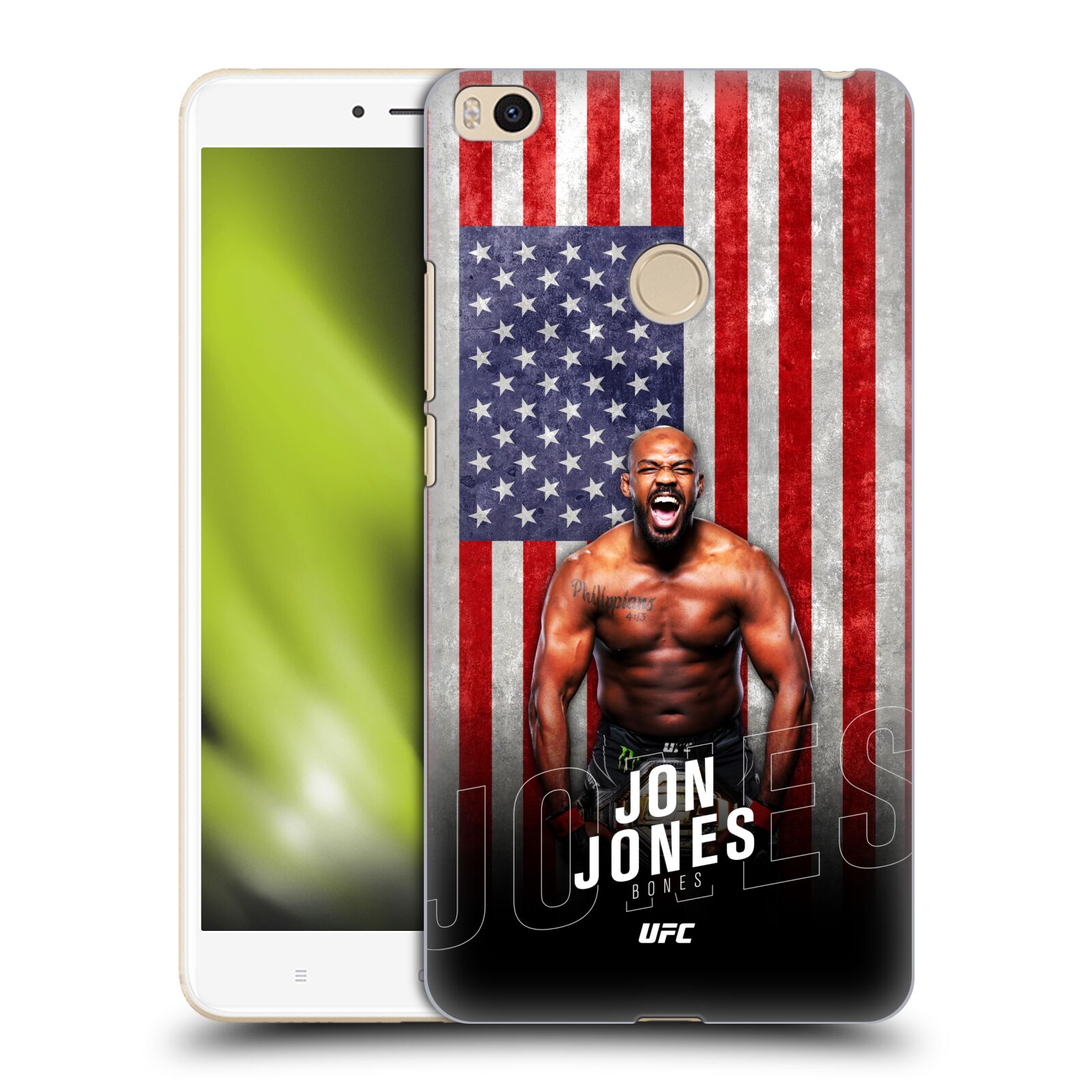 Obal na mobil Xiaomi Mi Max 2 - HEAD CASE - Jon Jones - UFC USA Vlajka