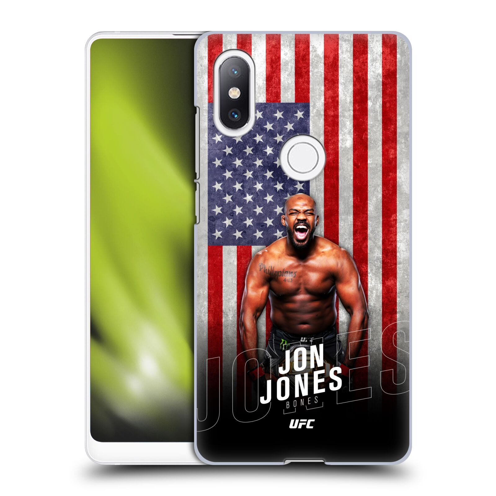 Obal na mobil Xiaomi Mi Mix 2S - HEAD CASE - Jon Jones - UFC USA Vlajka