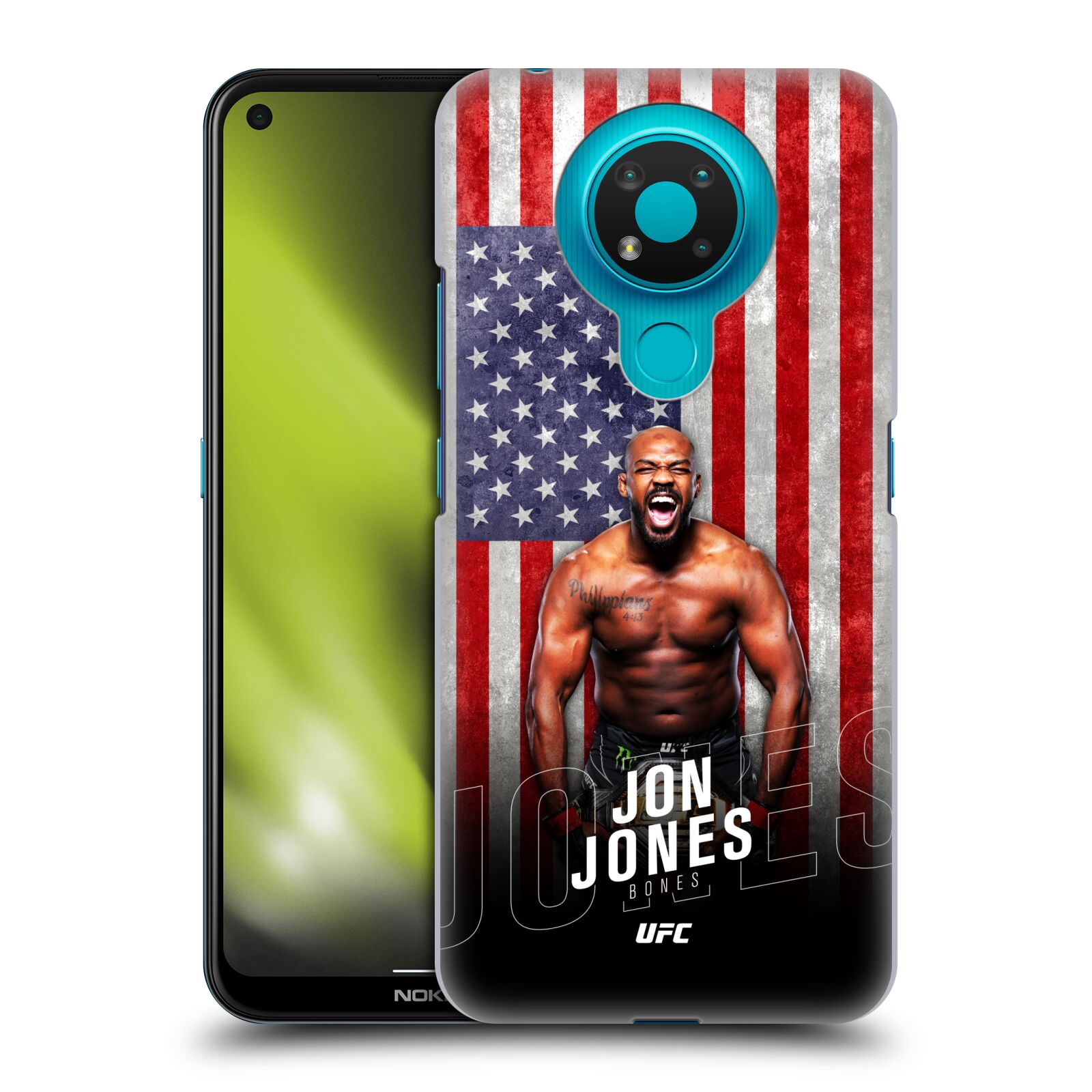Obal na mobil Nokia 3.4 - HEAD CASE - Jon Jones - UFC USA Vlajka