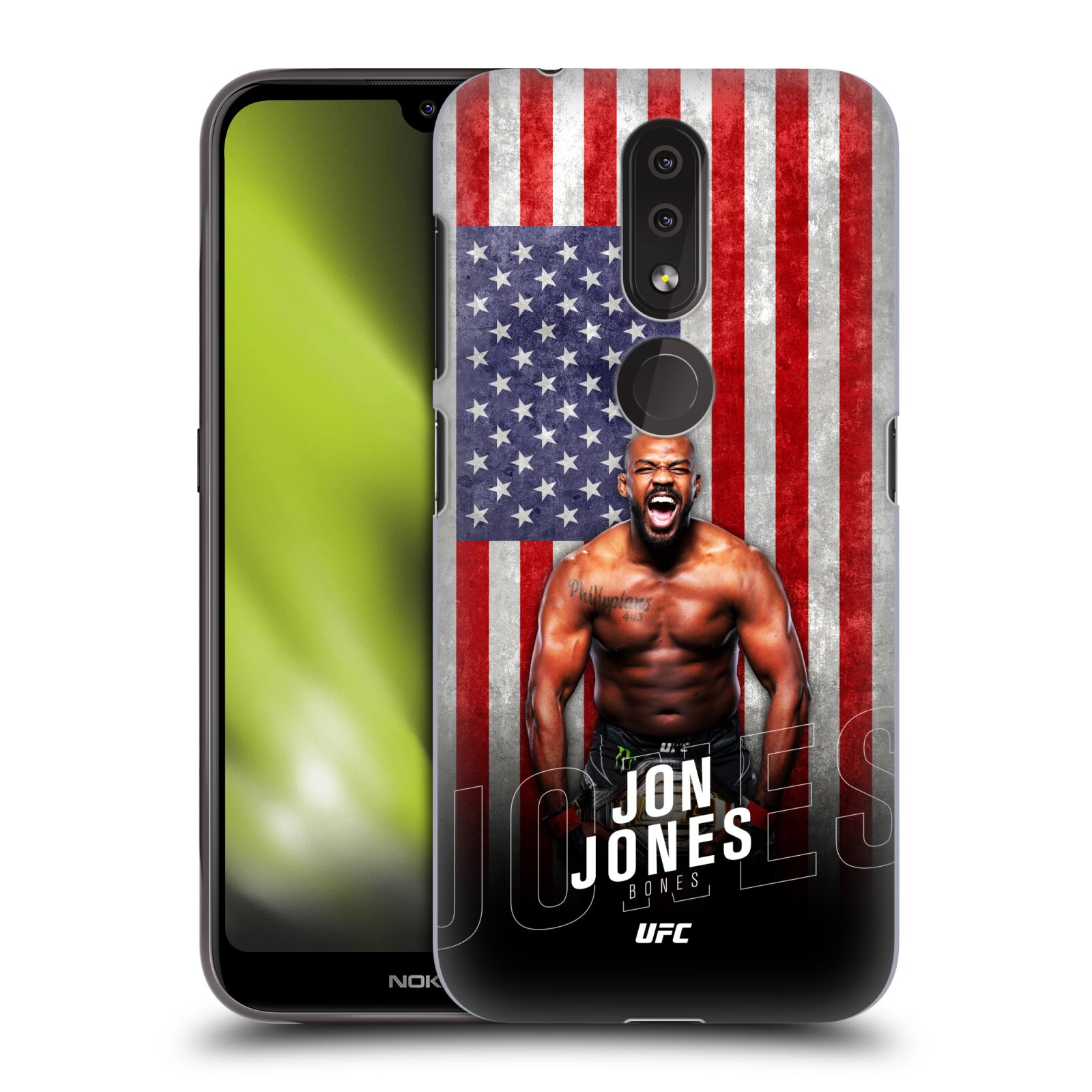 Obal na mobil Nokia 4.2 - HEAD CASE - Jon Jones - UFC USA Vlajka