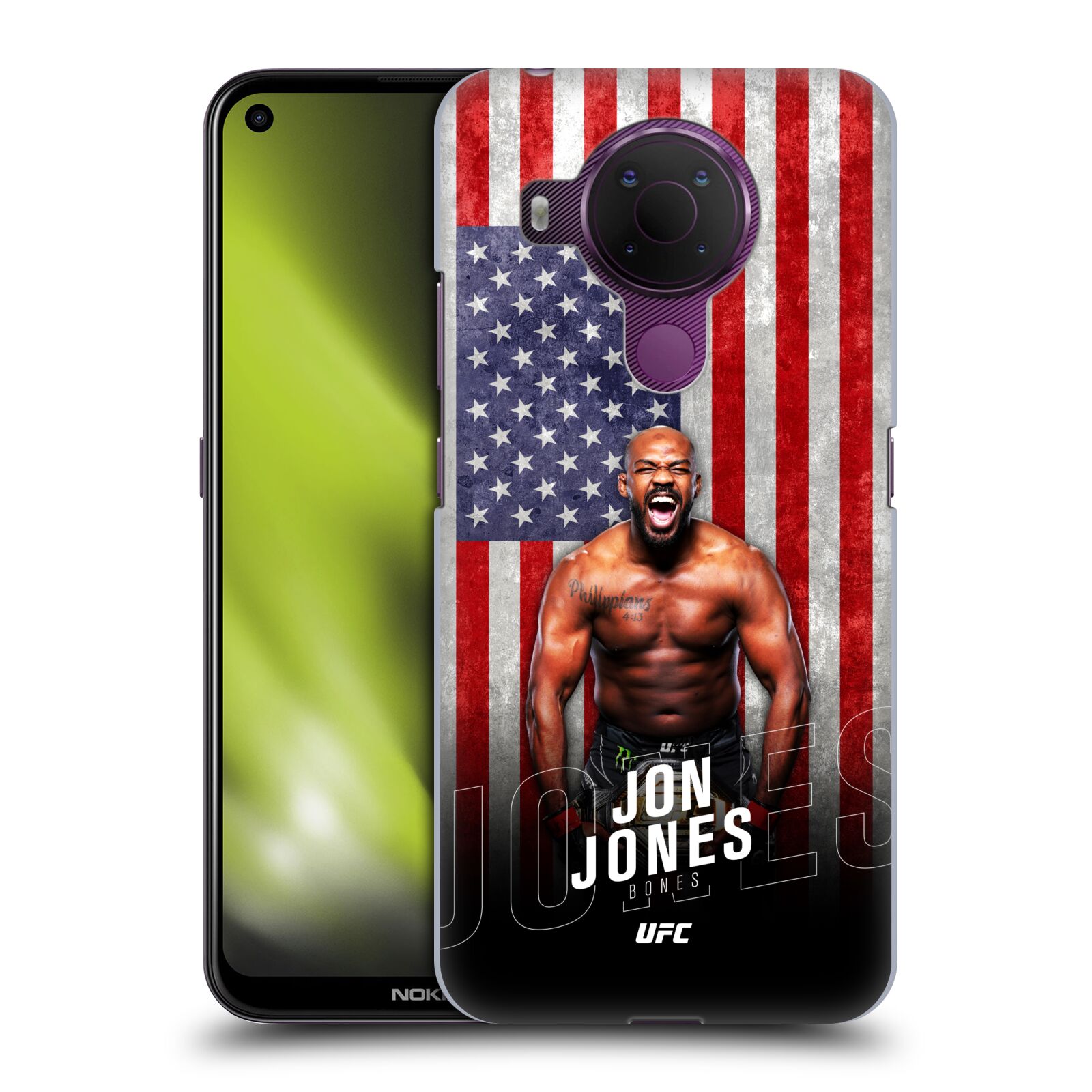 Obal na mobil Nokia 5.4 - HEAD CASE - Jon Jones - UFC USA Vlajka