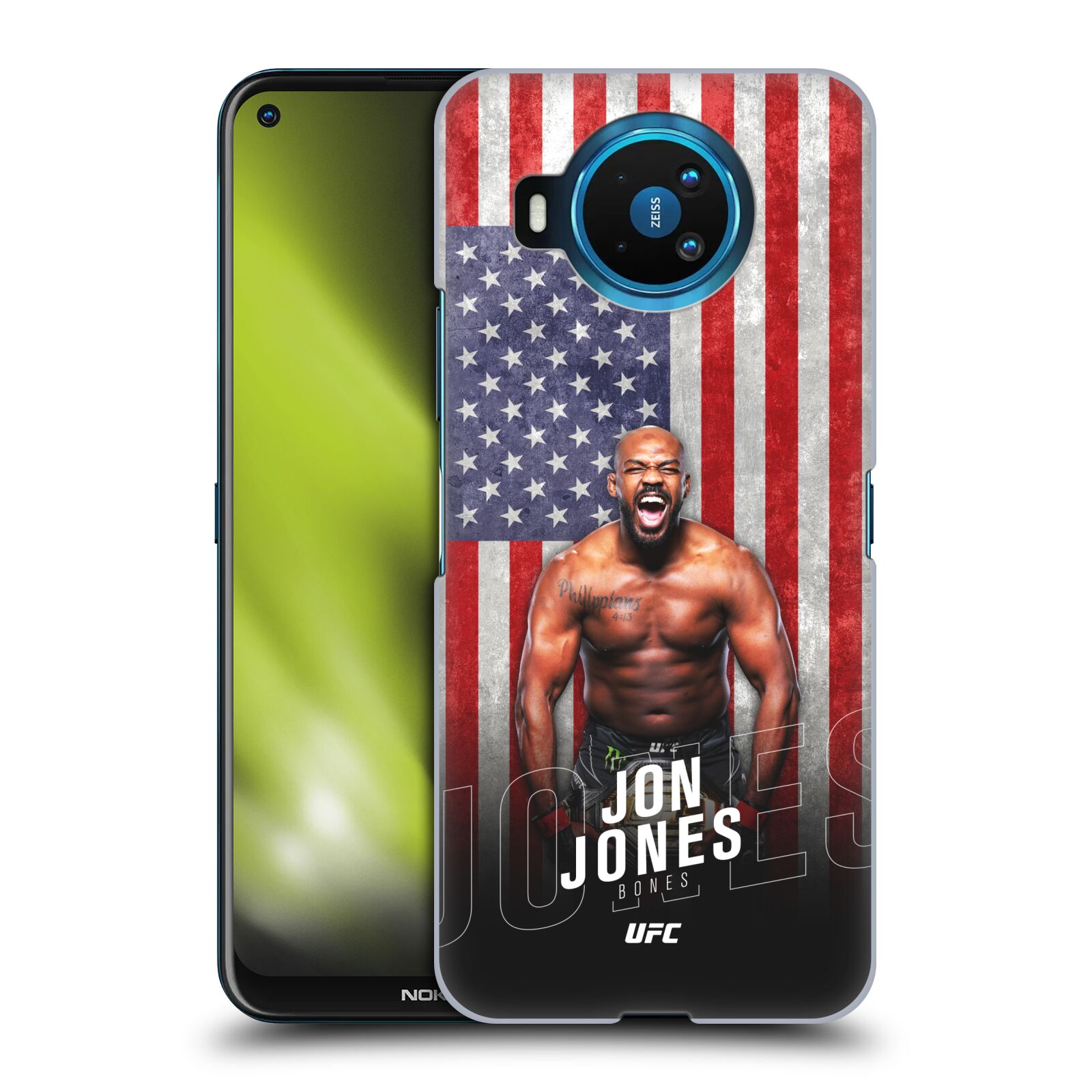 Obal na mobil NOKIA 8.3 - HEAD CASE - Jon Jones - UFC USA Vlajka