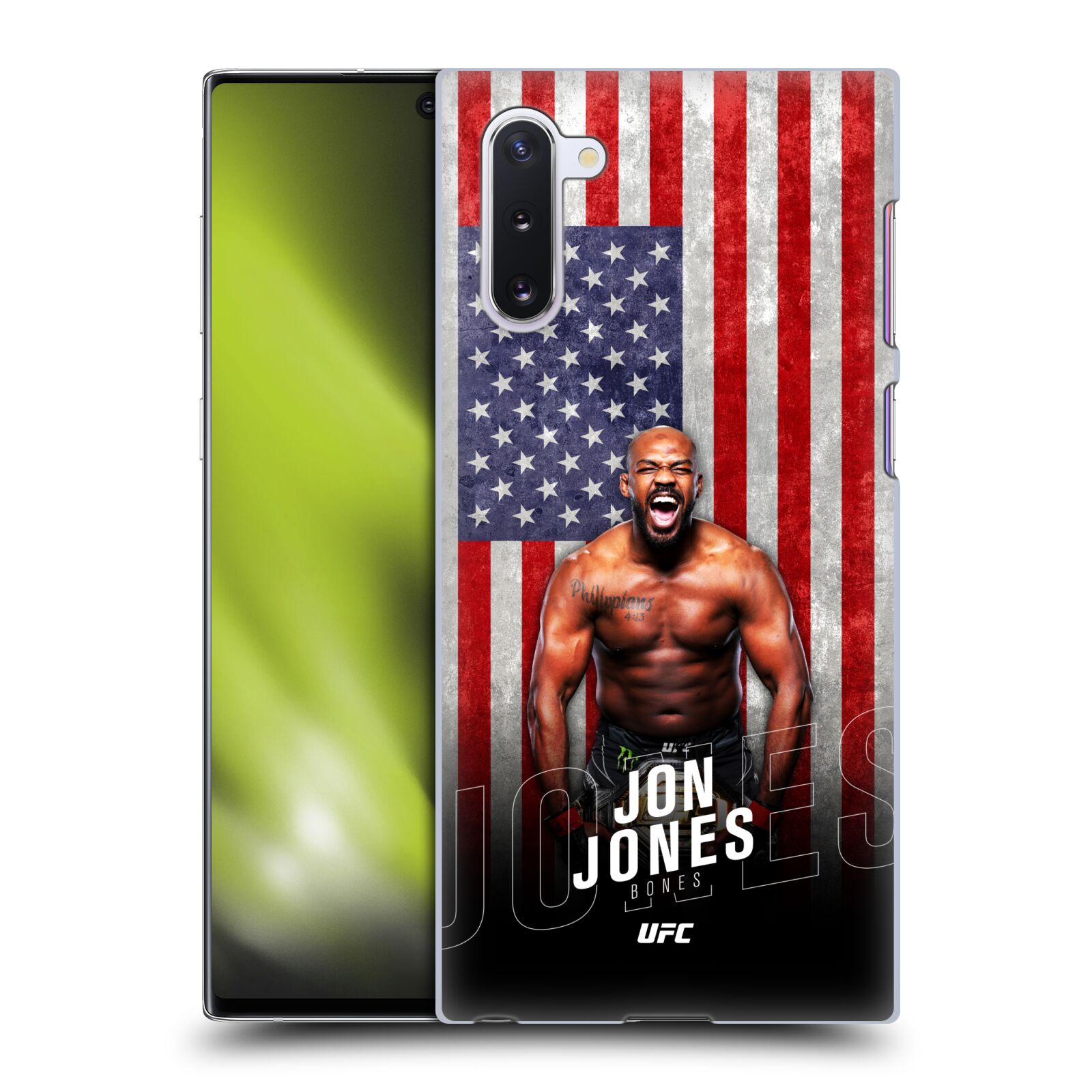 Obal na mobil Samsung Galaxy Note 10 - HEAD CASE - Jon Jones - UFC USA Vlajka