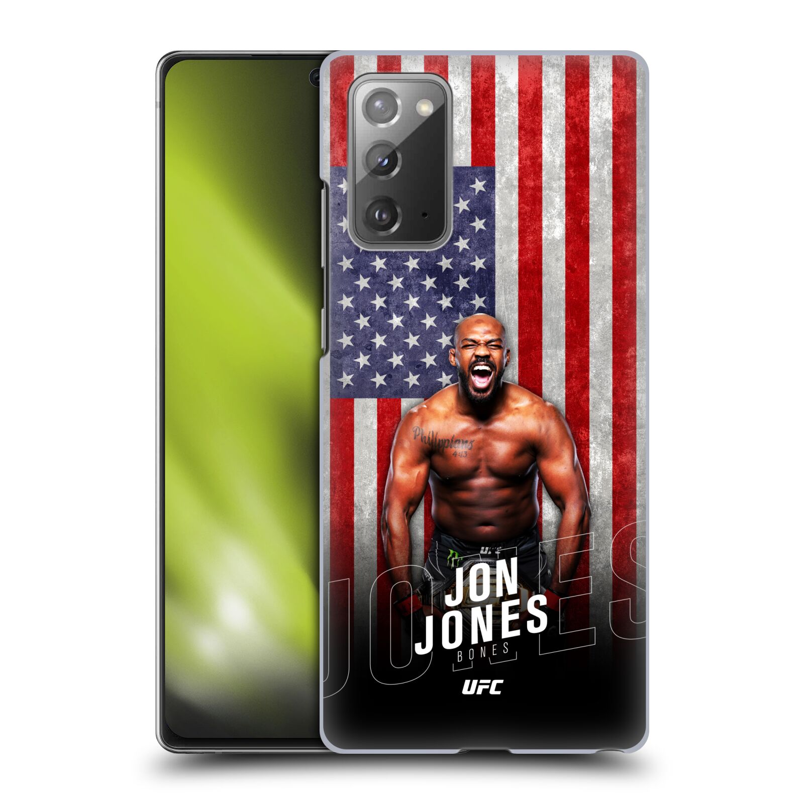 Obal na mobil Samsung Galaxy Note 20 - HEAD CASE - Jon Jones - UFC USA Vlajka
