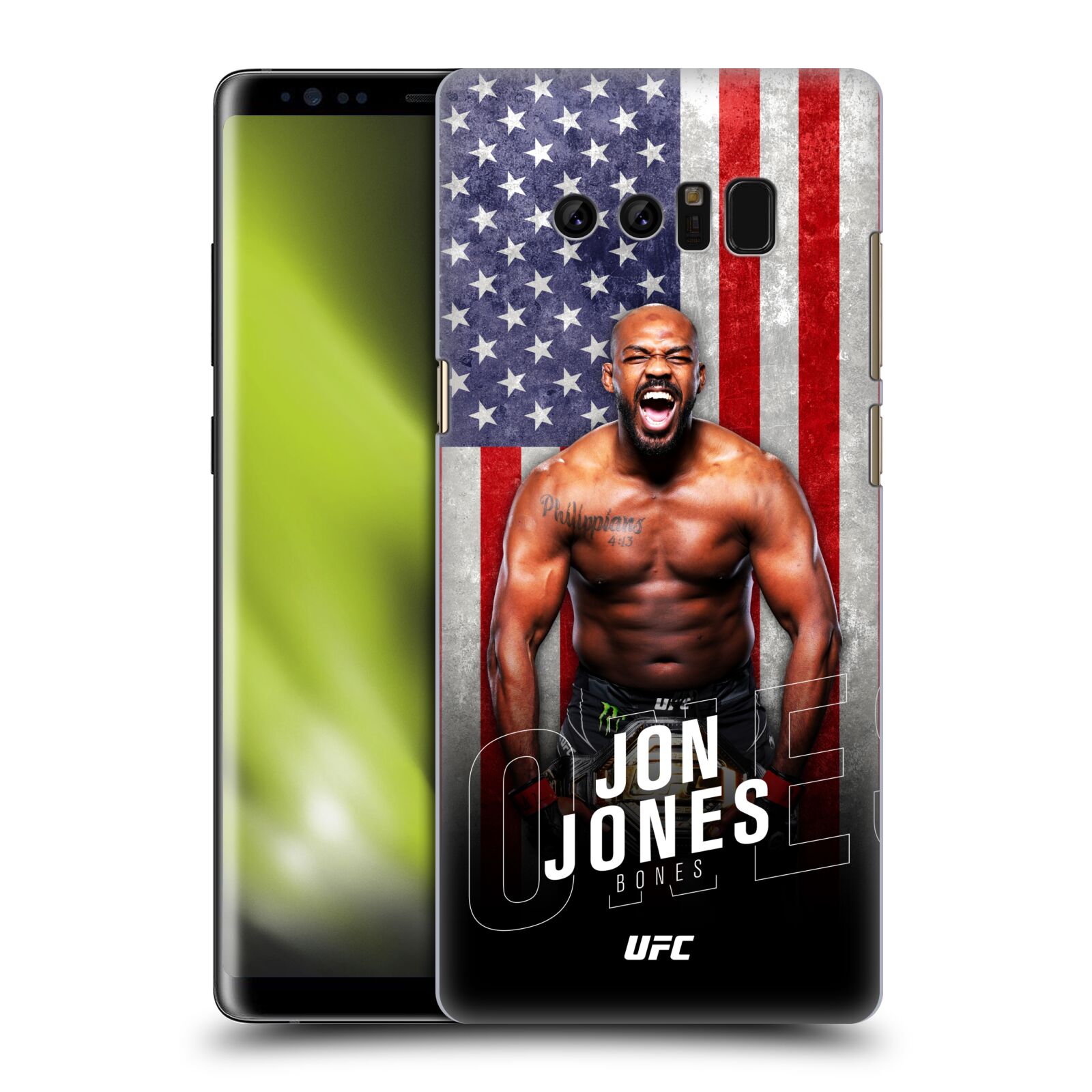 Obal na mobil Samsung Galaxy Note 8 - HEAD CASE - Jon Jones - UFC USA Vlajka