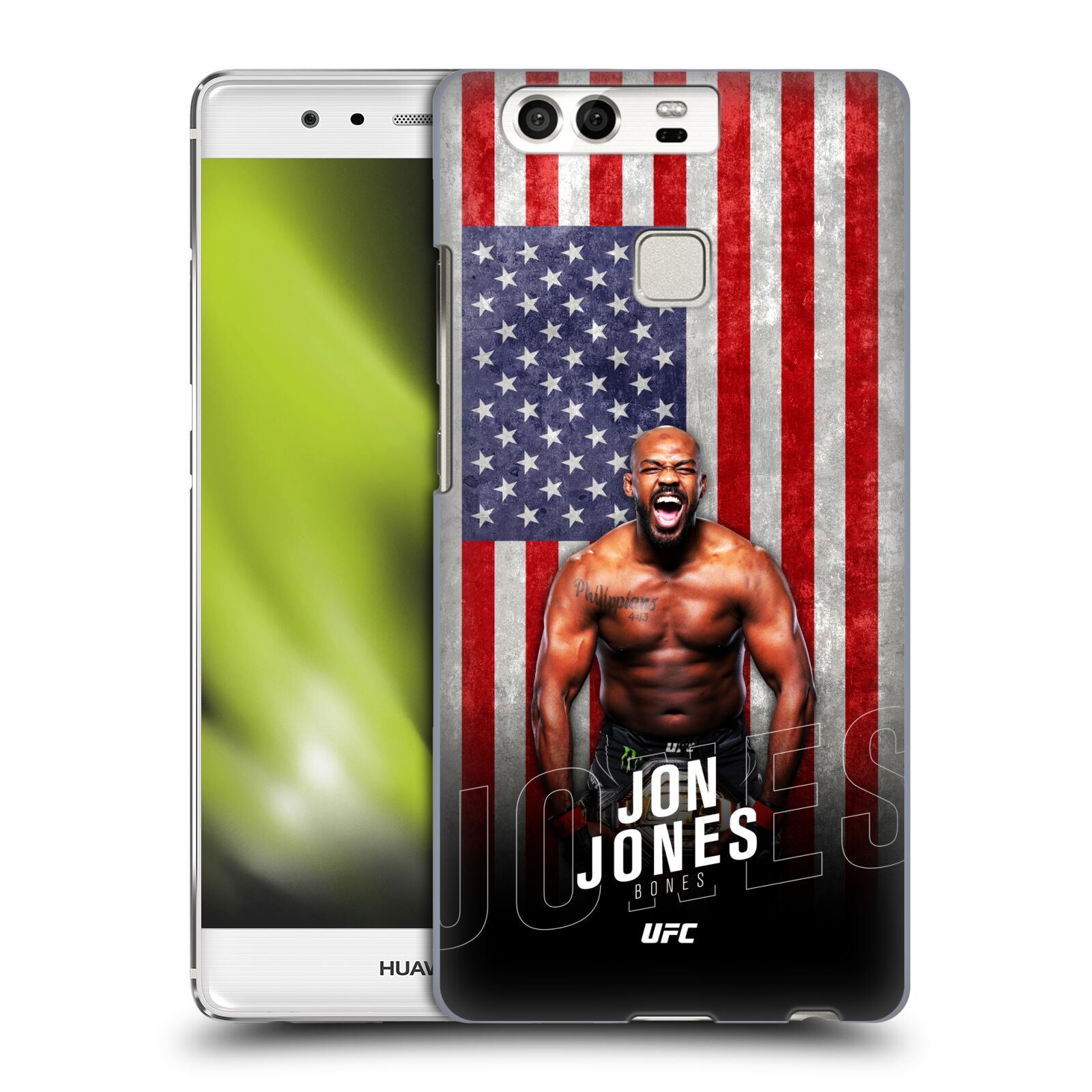 Obal na mobil Huawei P9 / P9 DUAL SIM - HEAD CASE - Jon Jones - UFC USA Vlajka