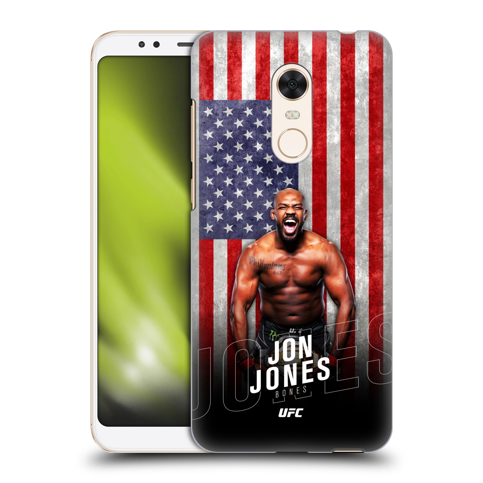 Obal na mobil Xiaomi Redmi 5 PLUS (REDMI 5+) - HEAD CASE - Jon Jones - UFC USA Vlajka