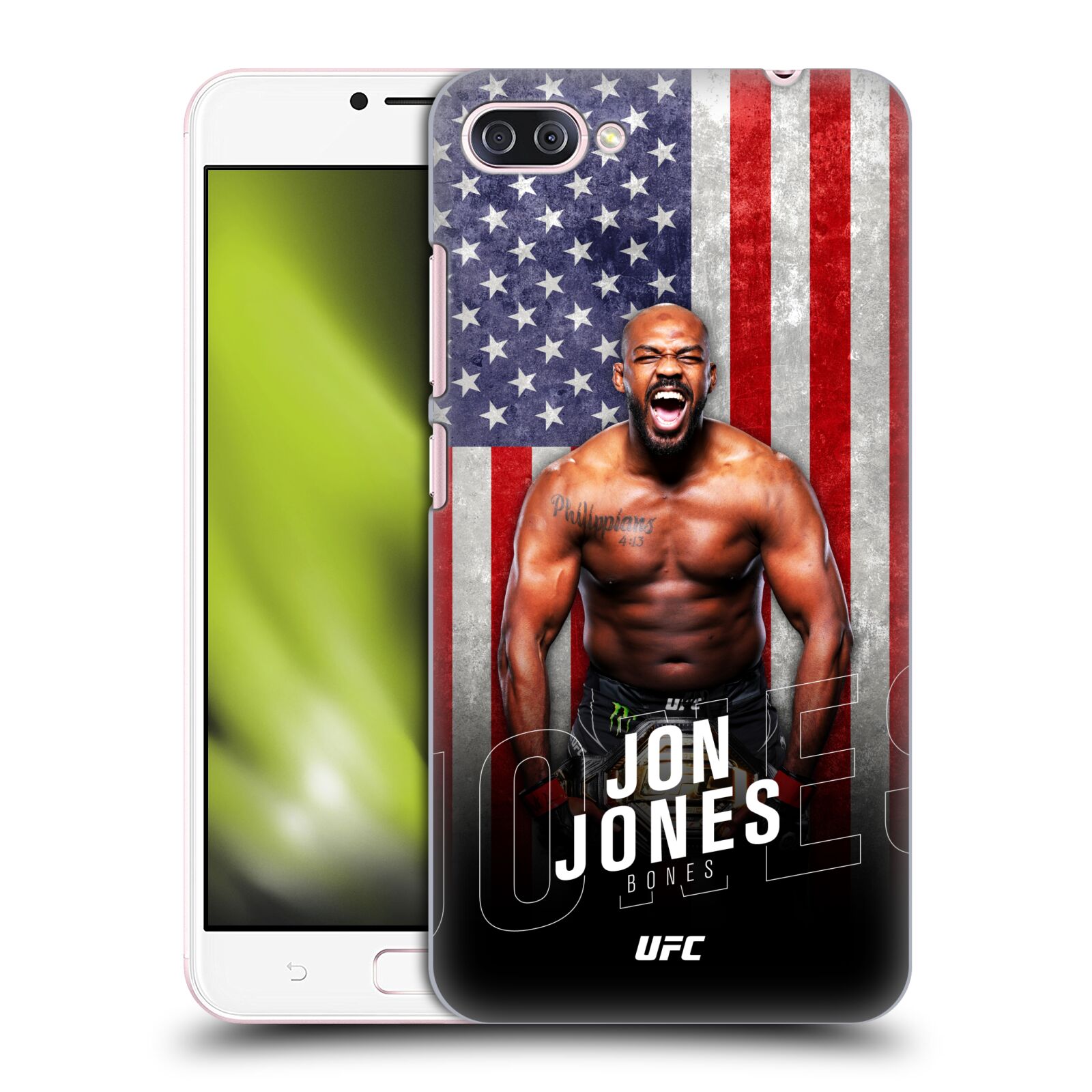 Obal na mobil ASUS Zenfone 4 Max / 4 Max Pro (ZC554KL) - HEAD CASE - Jon Jones - UFC USA Vlajka