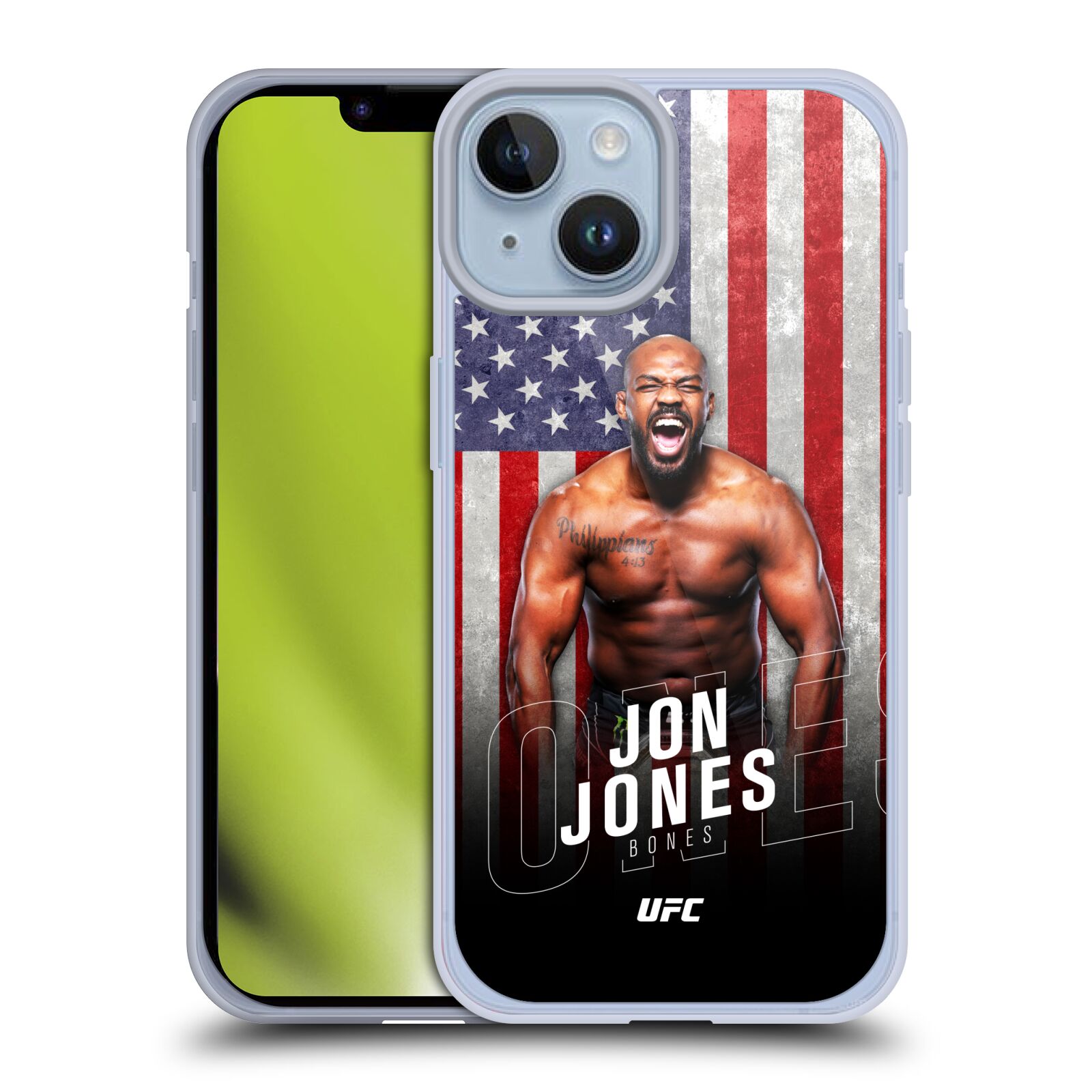 Obal na mobil Apple Iphone 14 - HEAD CASE - Jon Jones - UFC USA Vlajka