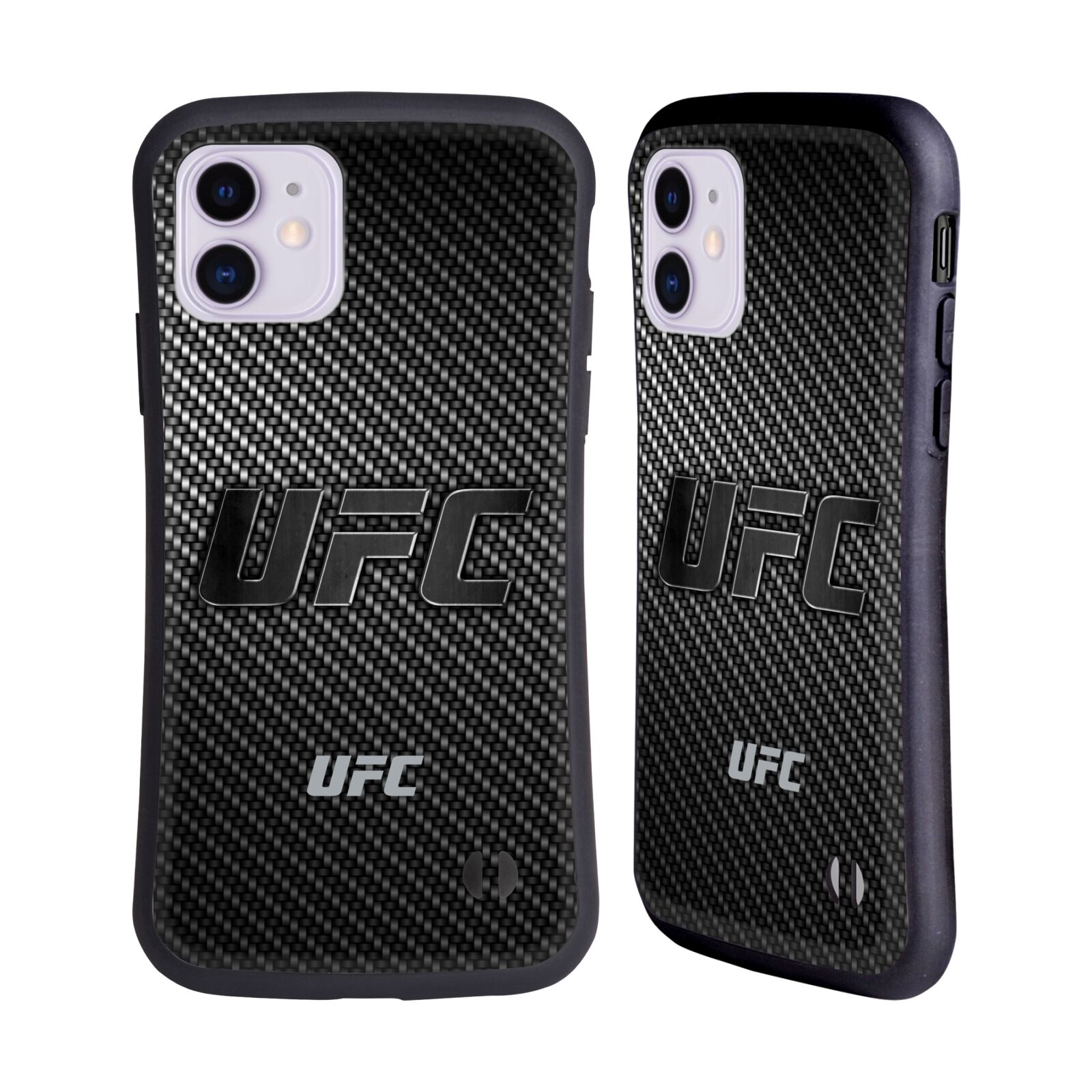 Odolný zadní obal pro mobil Apple Iphone 11 - HEAD CASE - UFC - Imitace karbonu