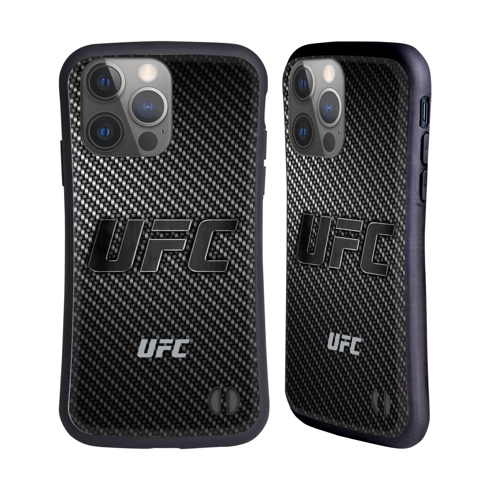 Odolný zadní obal pro mobil Apple iPhone 14 PRO - HEAD CASE - UFC - Imitace karbonu