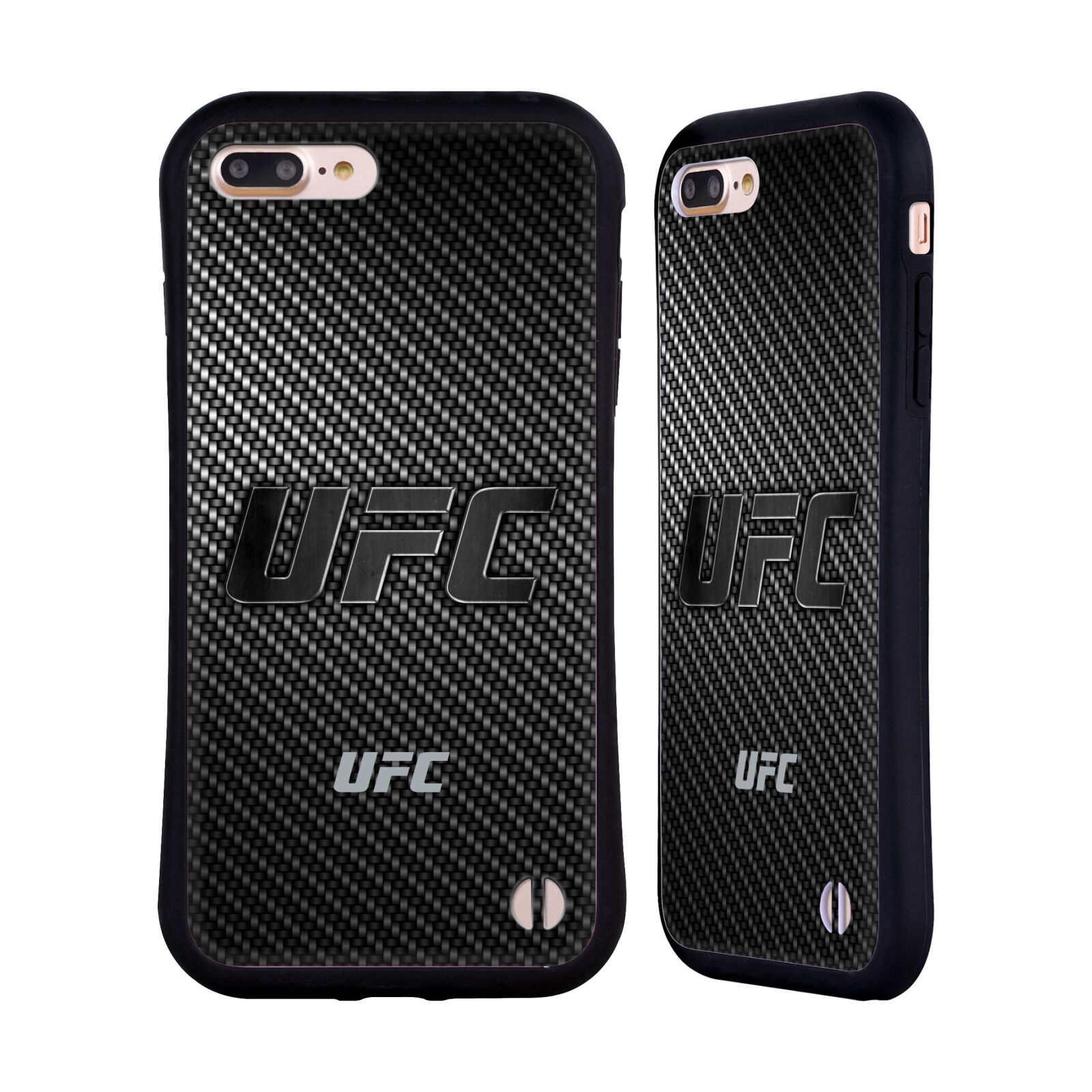 Odolný zadní obal pro mobil Apple Iphone 7+ /  8+ - HEAD CASE - UFC - Imitace karbonu