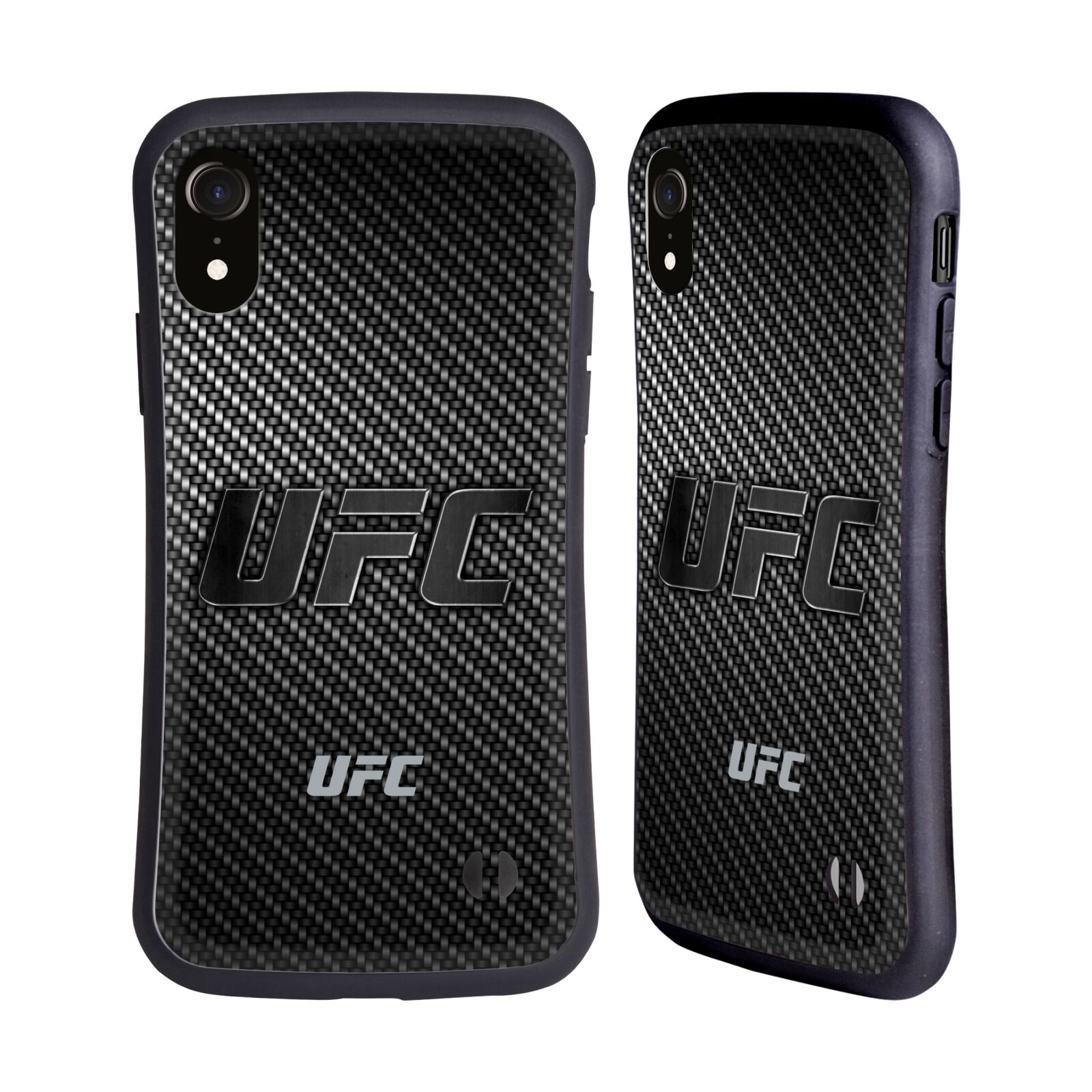 Odolný zadní obal pro mobil Apple Iphone XR - HEAD CASE - UFC - Imitace karbonu