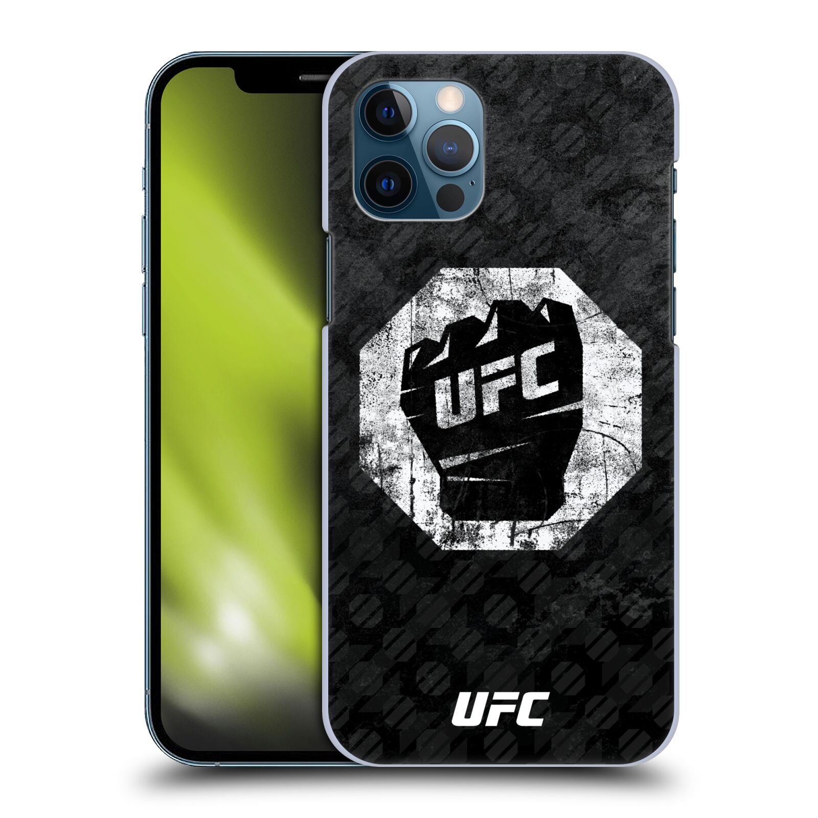 Obal na mobil Apple Iphone 12 / 12 PRO - HEAD CASE - UFC - Logo rukavice